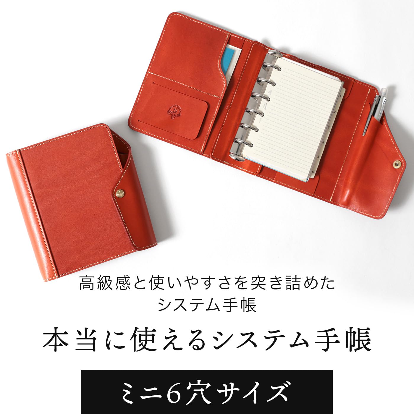 Amazon.co.jp: [HUKURO] システム手帳 ミニ6穴サイズ 栃木レザー B7