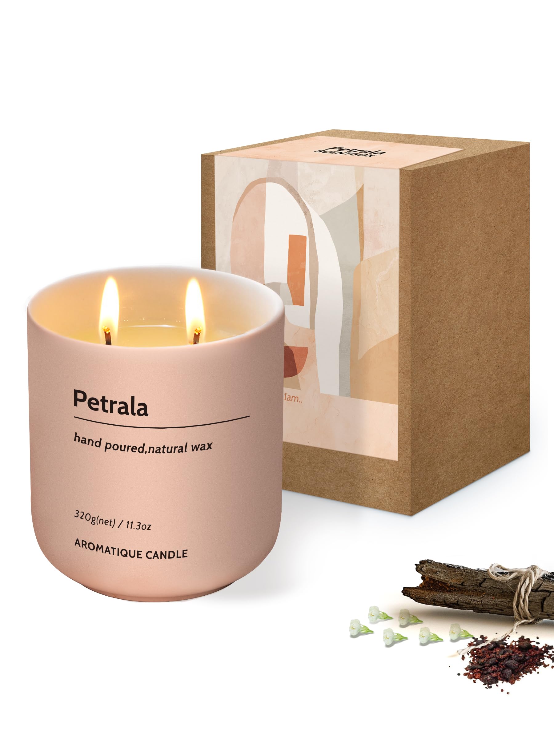 Amazon.co.jp: Petrala アロマキャンドル 合成 ムスク&白檀の香り 人気