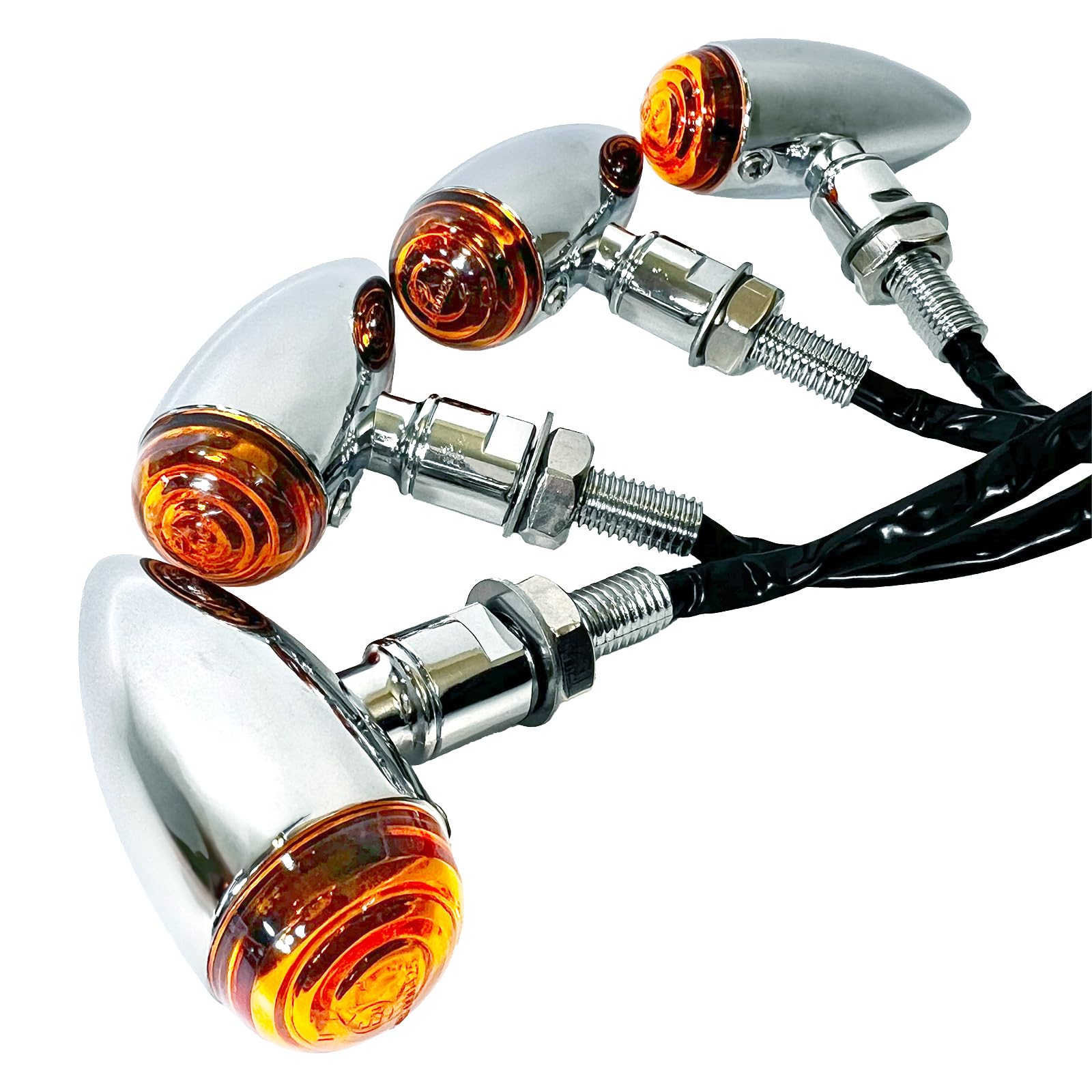Amazon | にしはや バイク ウインカー 汎用カスタム レトロウインカー