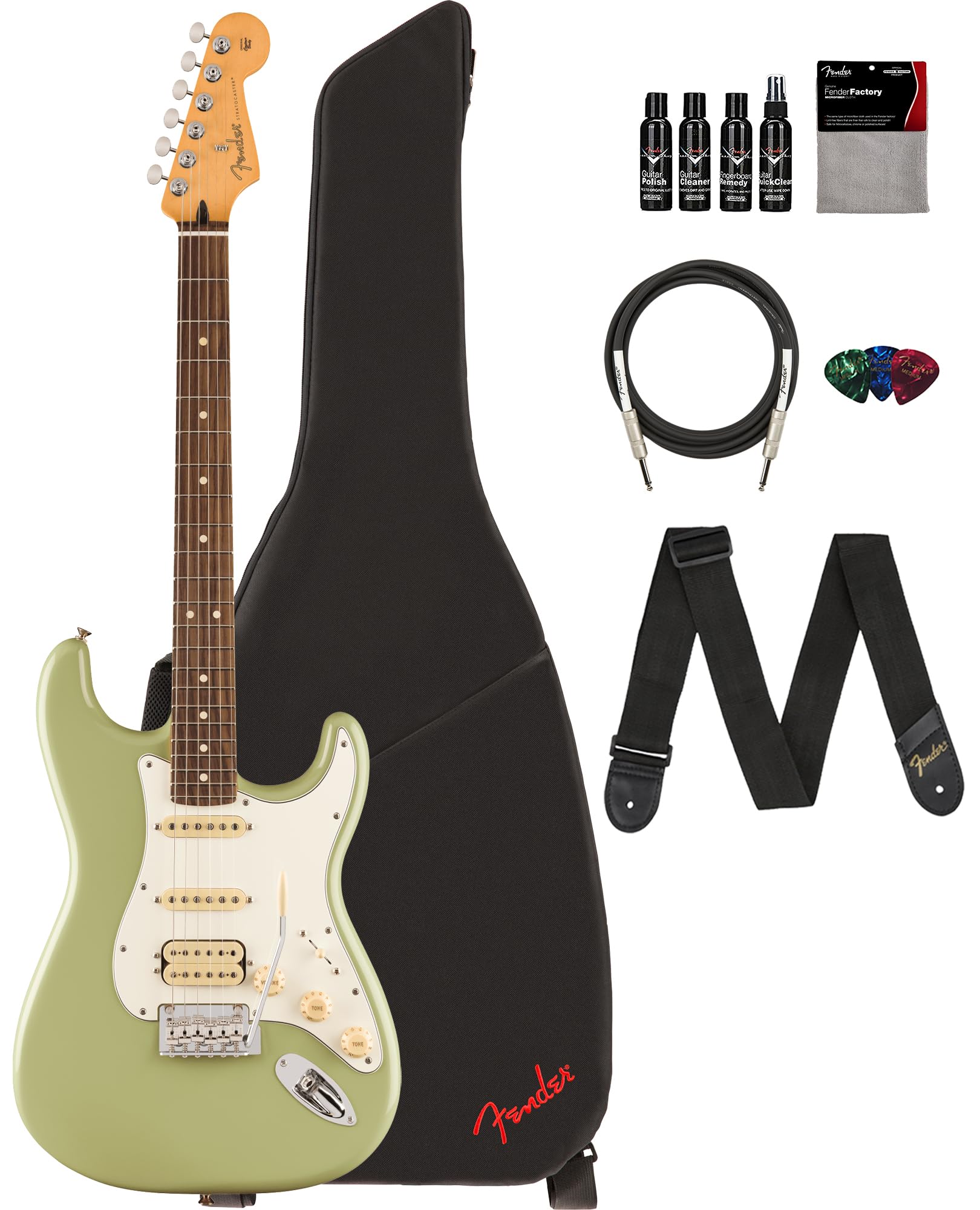 Amazon.com: Fender Player II Stratocaster HSS - Birch Green Bundle