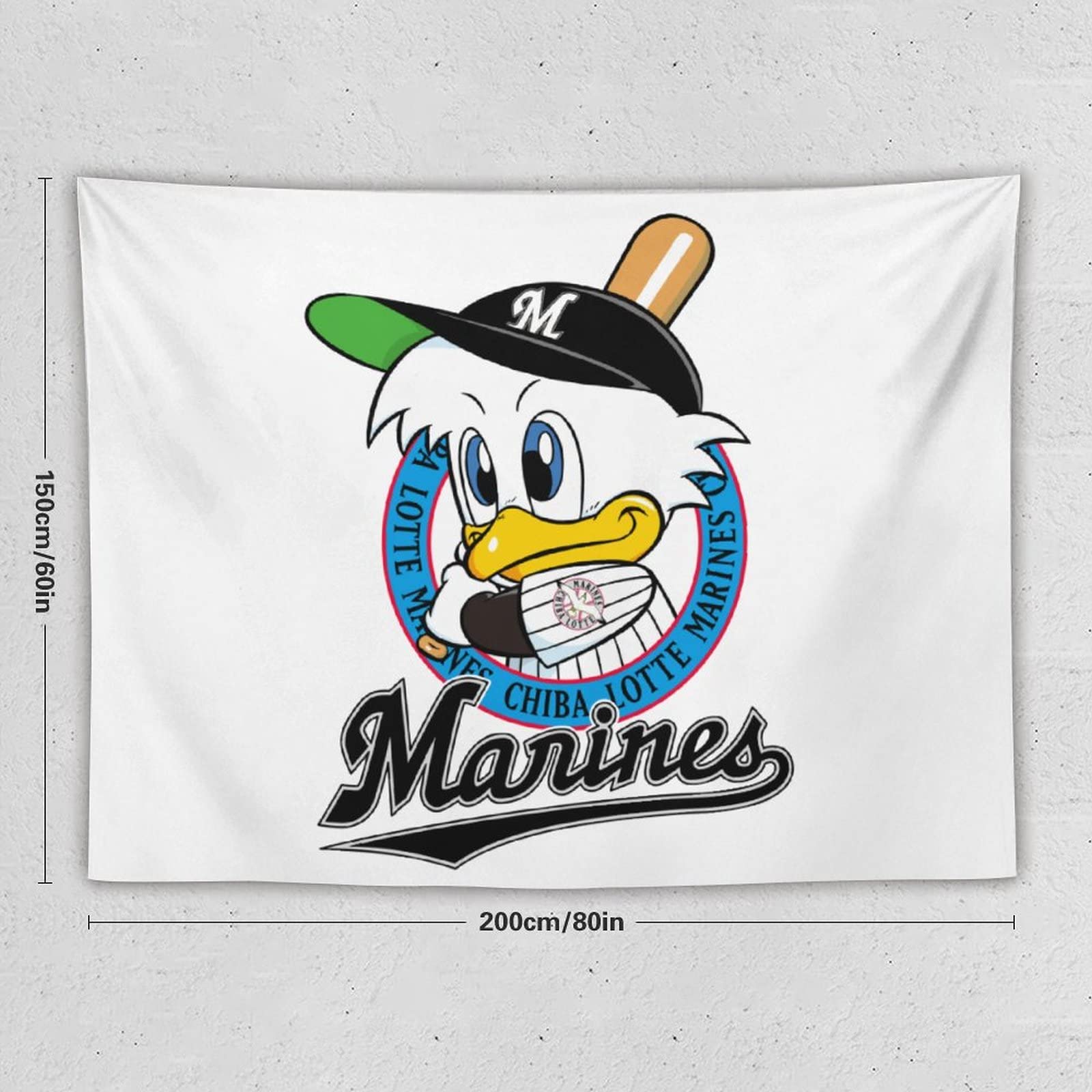 Amazon.co.jp: タペストリー 千葉ロッテマリーンズ 壁掛け おしゃれ