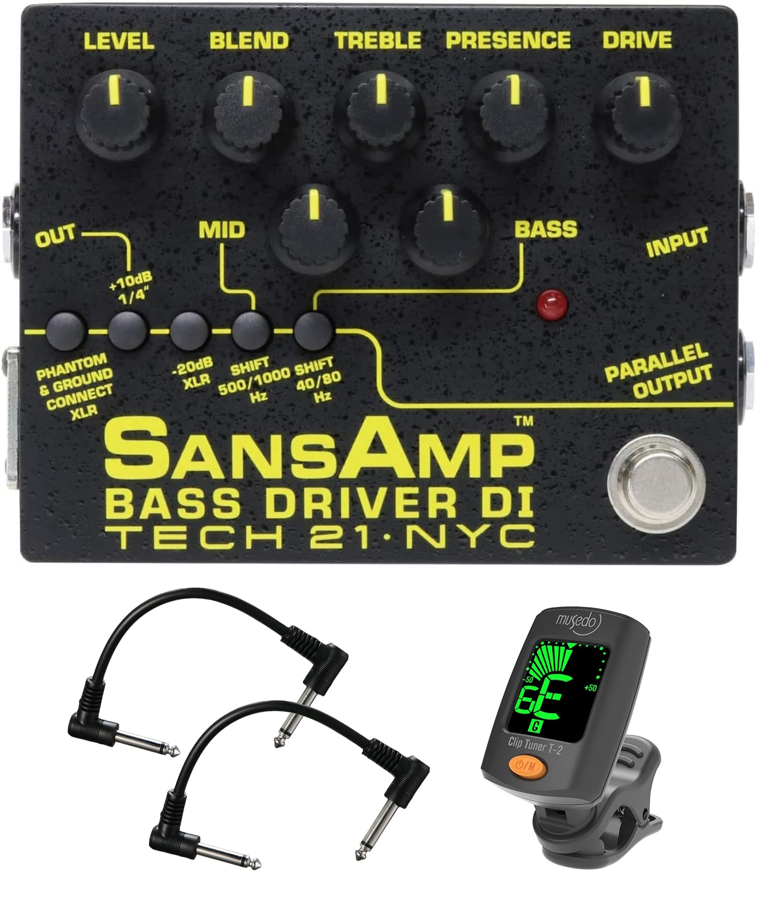 Amazon.com: Tech 21 SansAmp Bass Driver DI V2 Bundle with 2 Patch