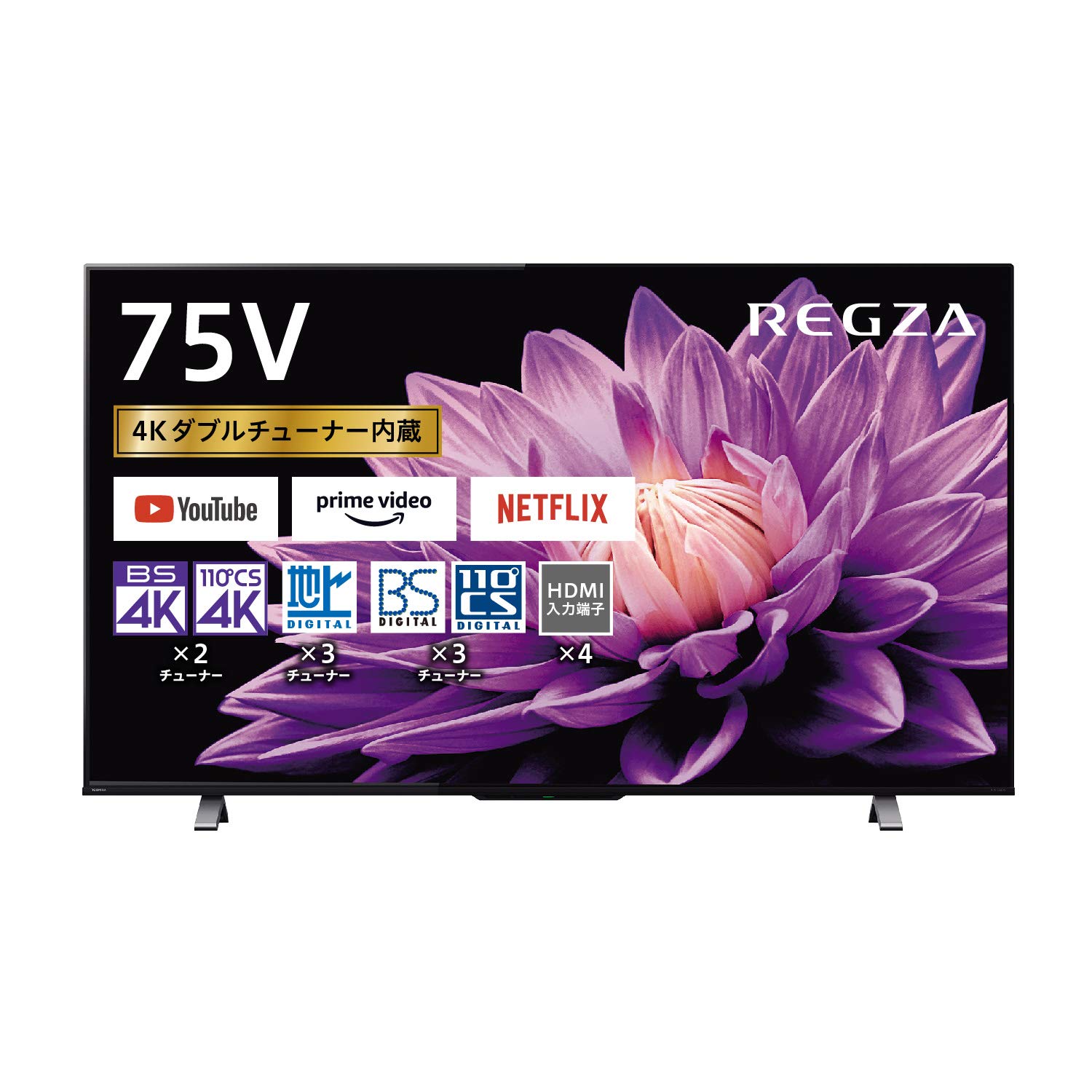 Amazon | 東芝 75V型 液晶テレビ レグザ 75M540X 4Kチューナー内蔵 外