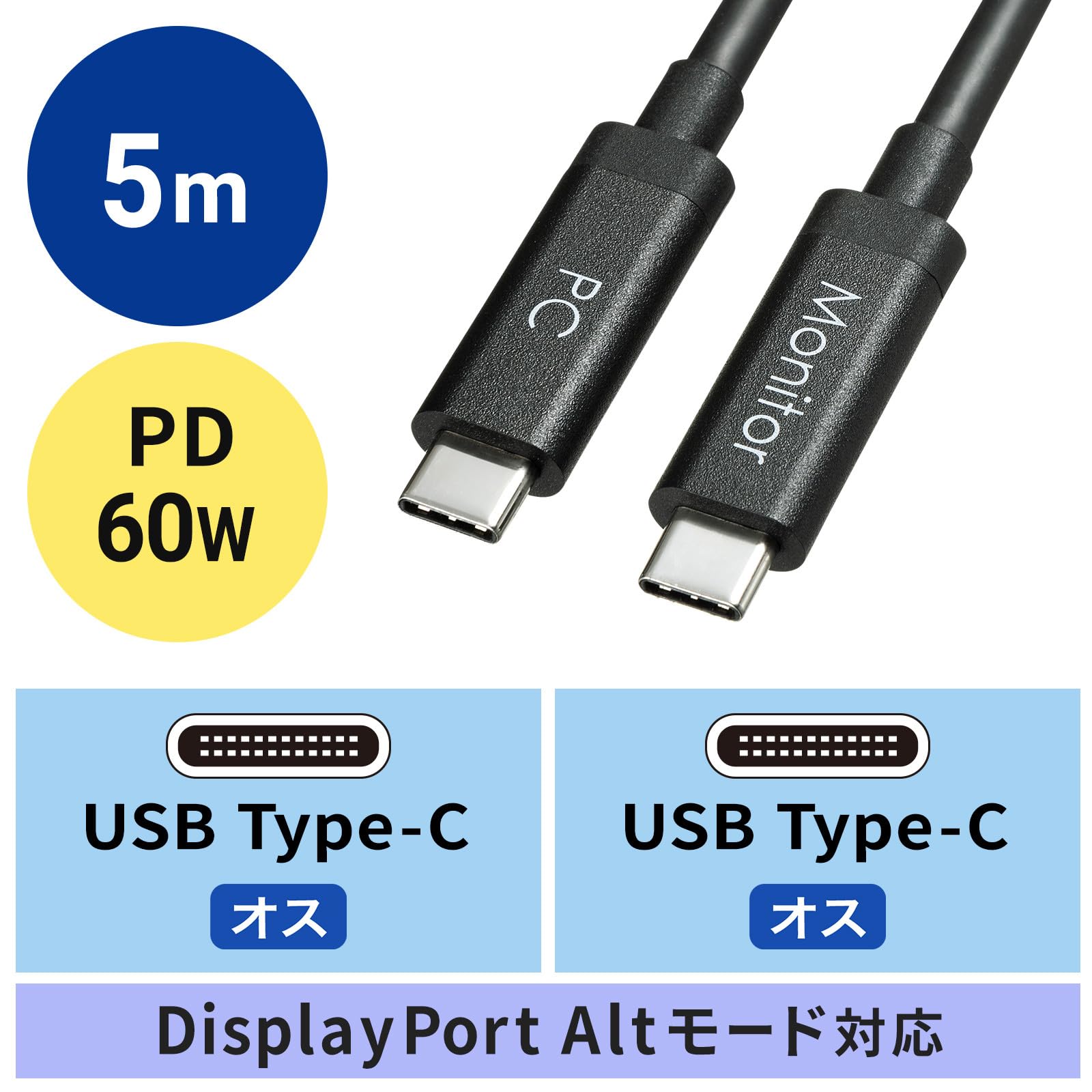 Amazon.co.jp: サンワサプライ DisplayPortAltモード TypeC ACTIVE