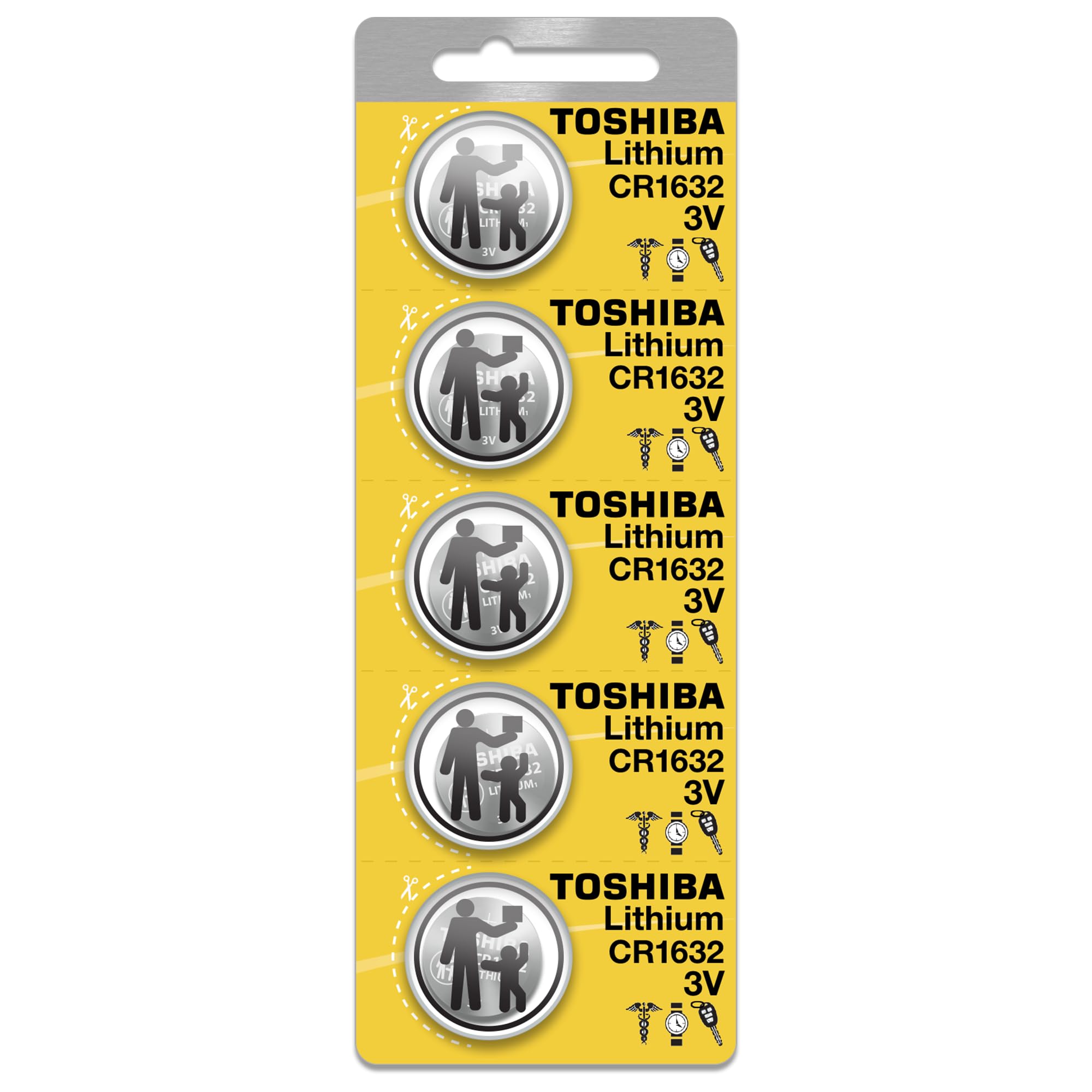 Amazon.com: Toshiba CR1632 Battery 3V Lithium Coin Cell (5