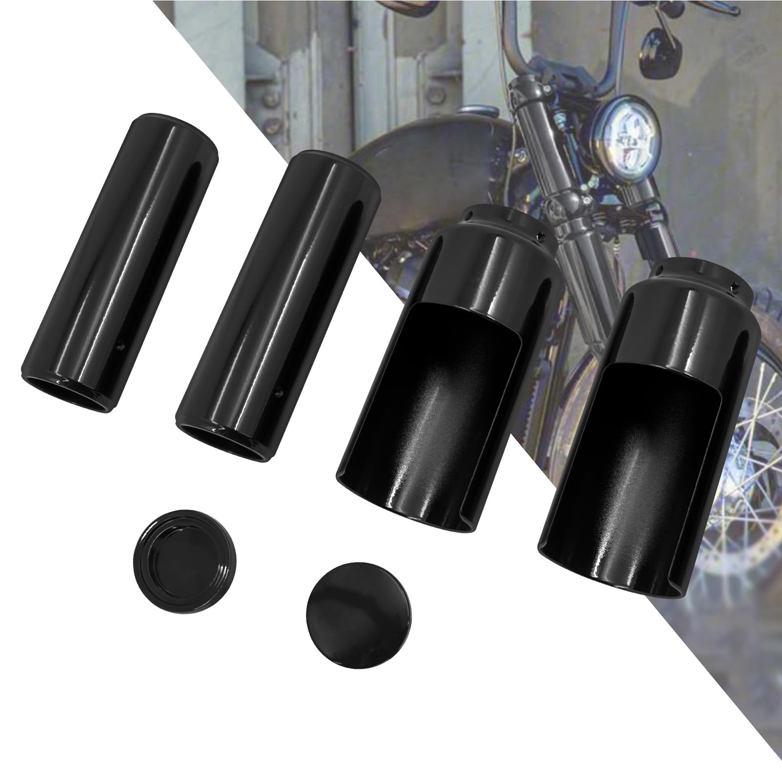 Amazon | HDBUBALUS バイク フロント チューブ フォークカバー