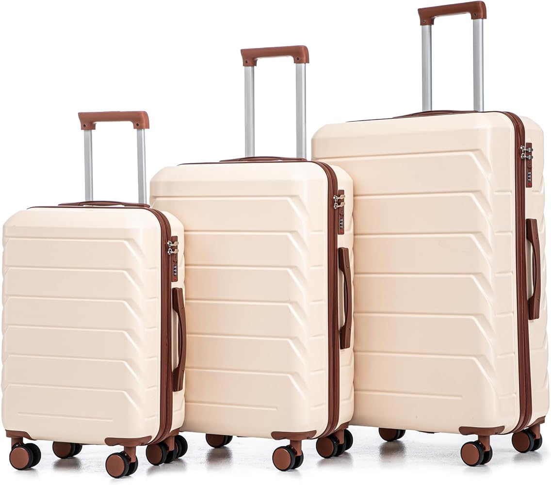 Amazon.com | Merax 3 Piece ABS Hardshell Luggage Sets Spinner