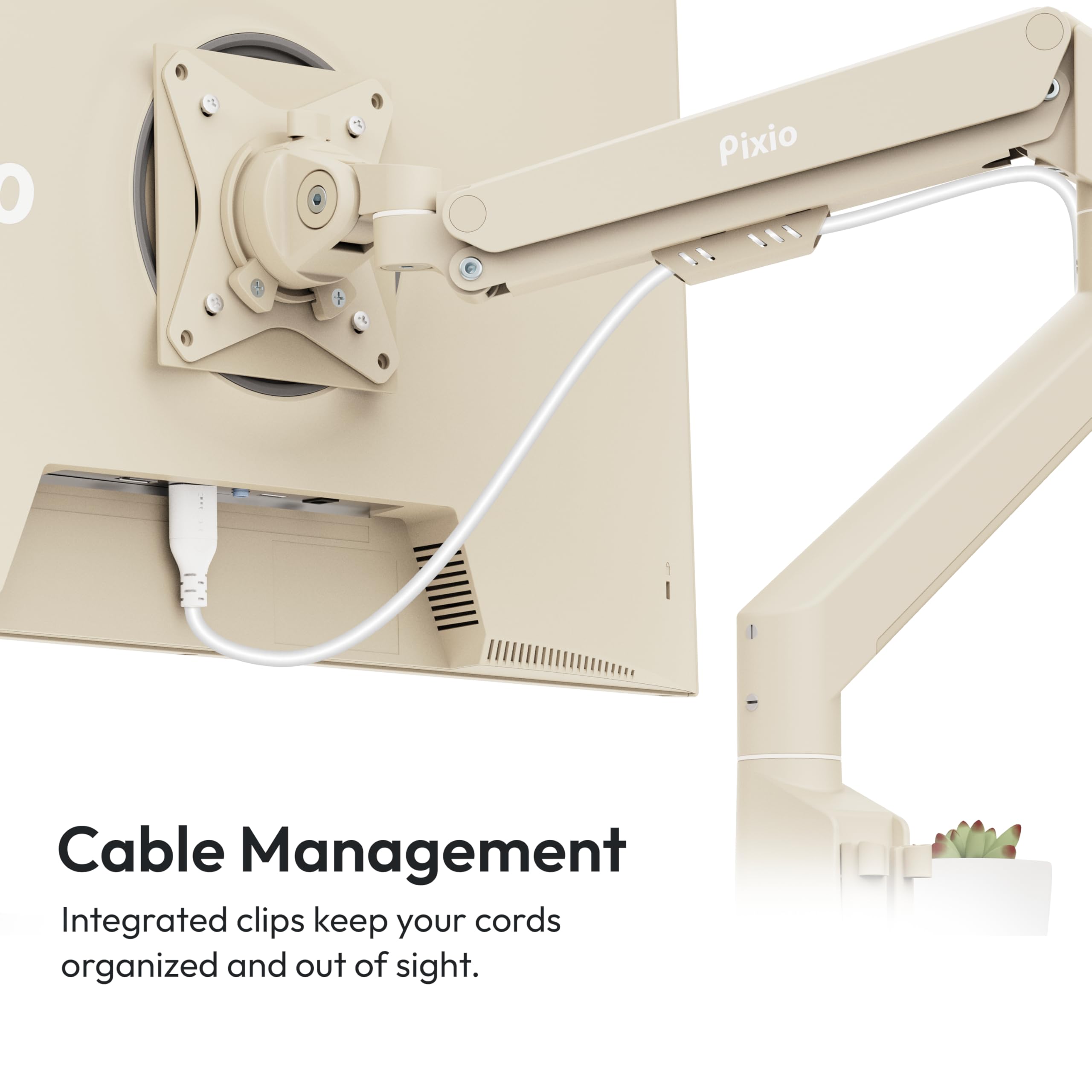 Amazon.co.jp: Pixio PS1S ウェーブベージュ シングルモニターアーム