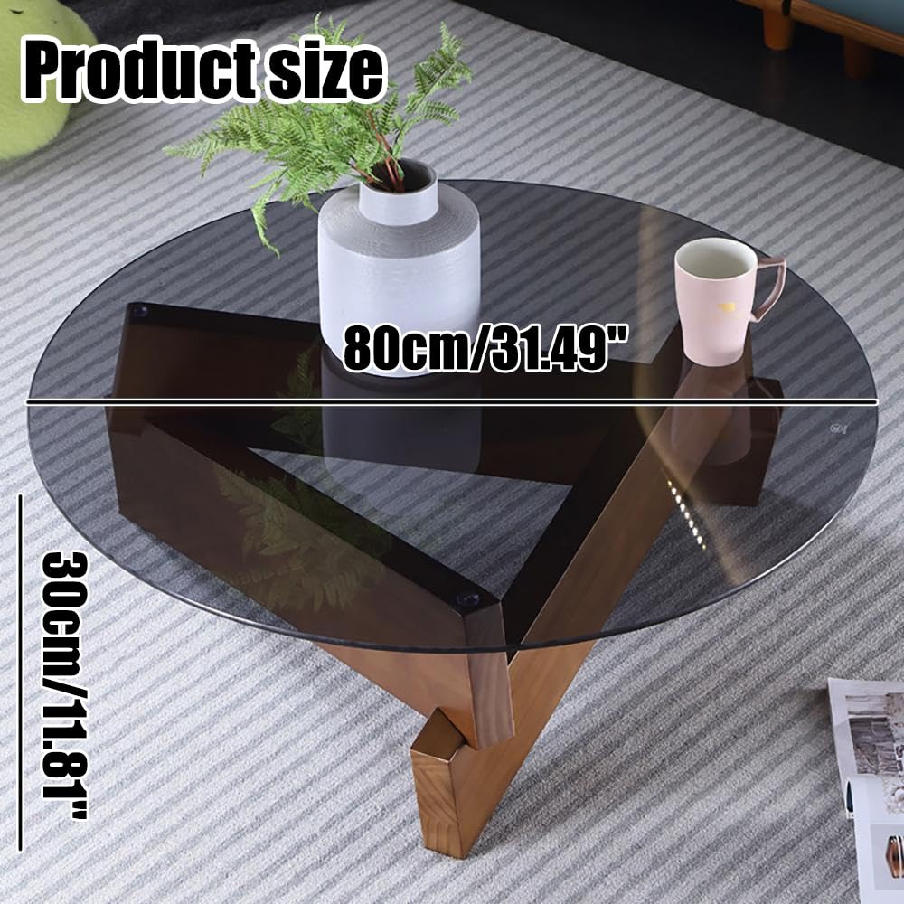 Amazon.co.jp: リビングルーム用ラウンドコーヒーテーブル、ミッド