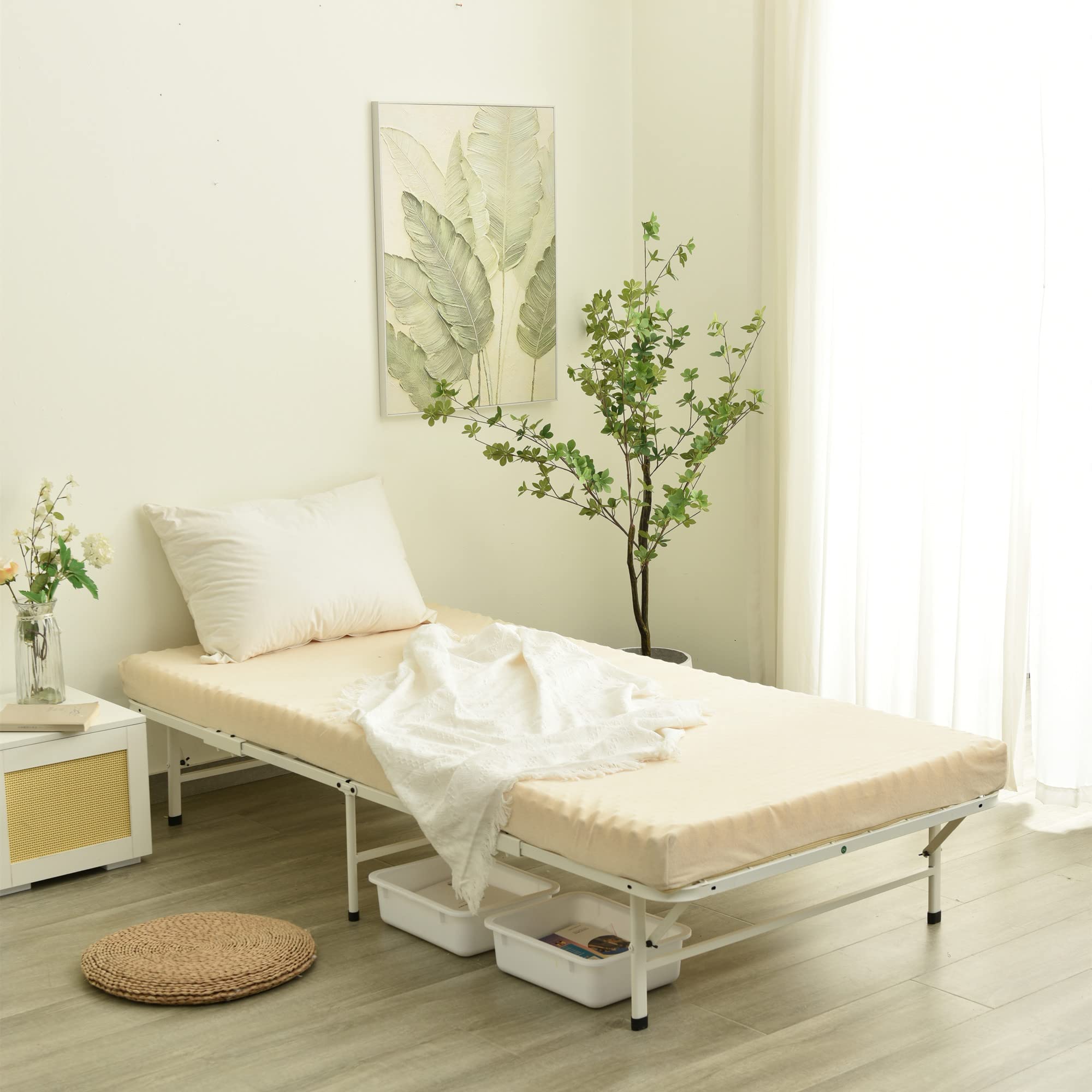 Amazon｜パイプベッド 折りたたみ シングル 組立簡単 耐荷重200kg