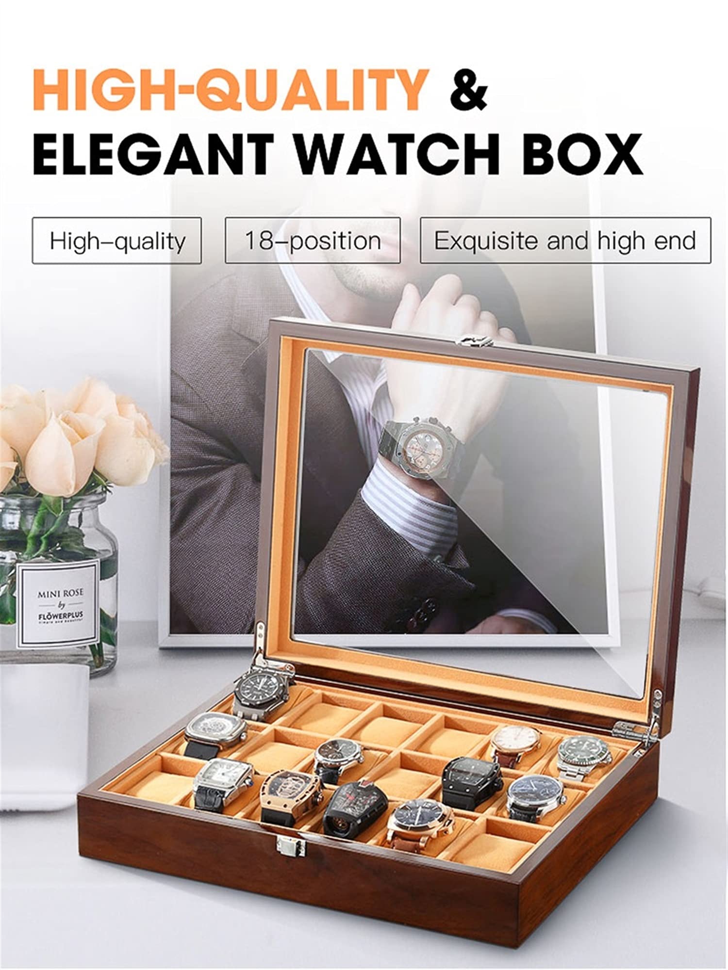 Amazon.co.jp: コレクションケース 高級腕時計収納ケース、18本腕時計