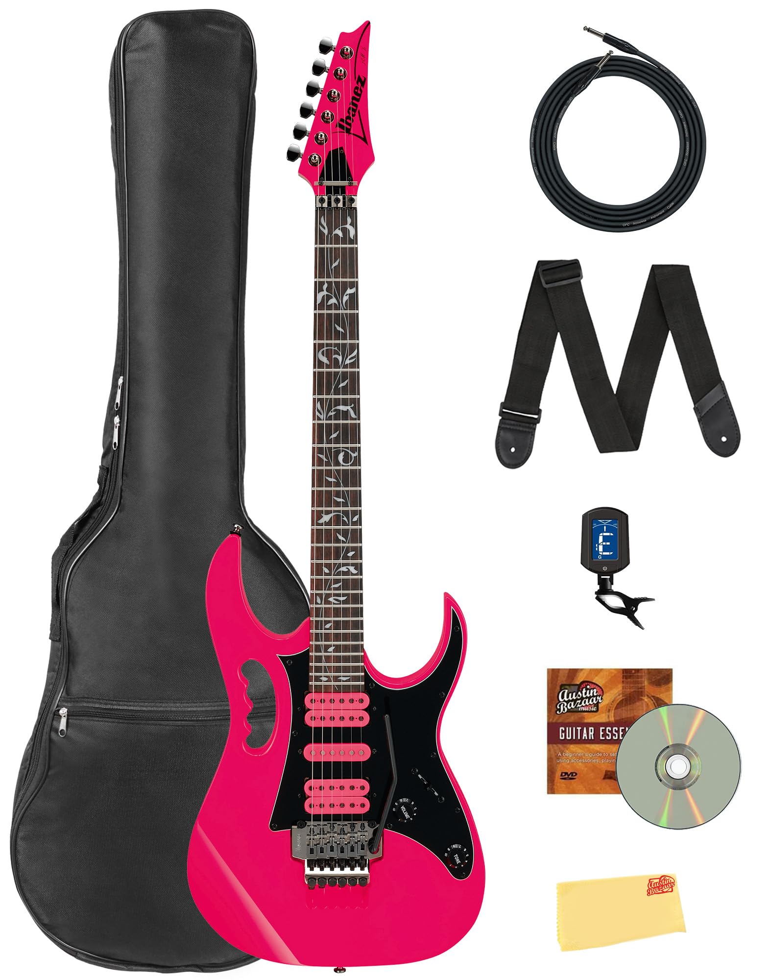 Amazon.com: Ibanez JEMJRSP JEM Steve Vai Electric Guitar - Pink