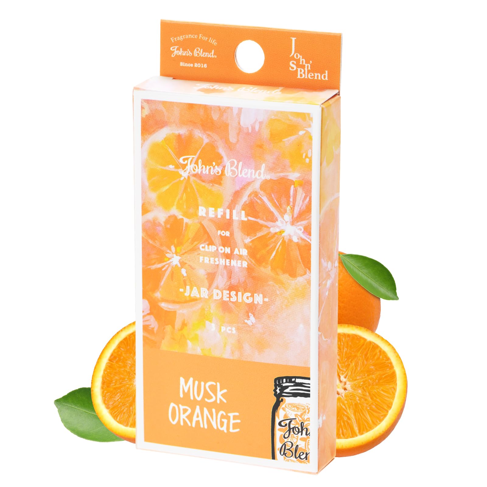Amazon.co.jp: ジョンズブレンド 車 芳香剤 ムスクオレンジ 詰め替え