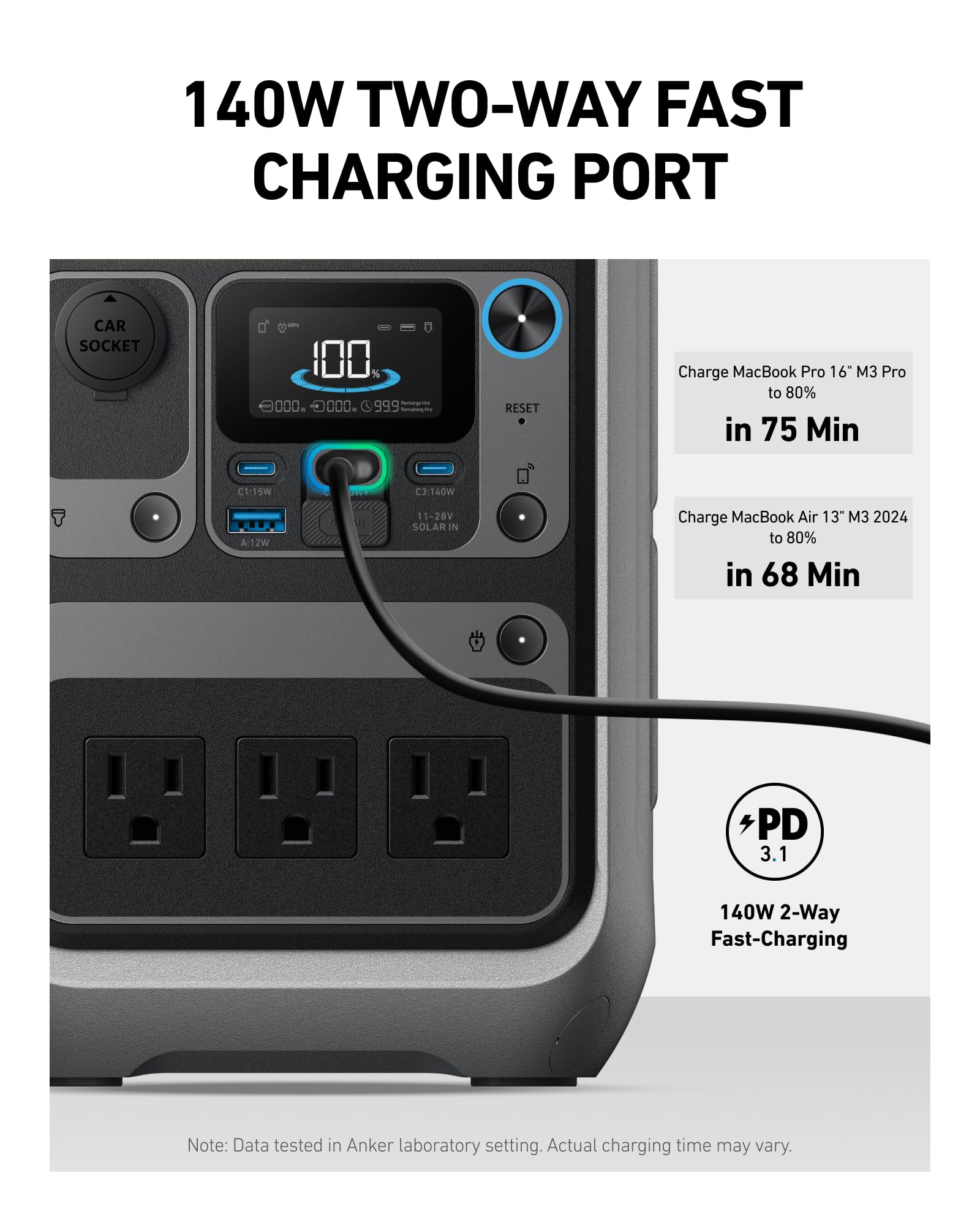 Amazon.com: Anker Portable Power Station SOLIX C300, 288Wh LiFePO4