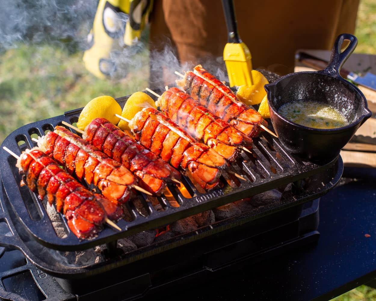 Amazon | Lodge Cast Iron Sportsman's Proグリル。 | Lodge(ロッジ