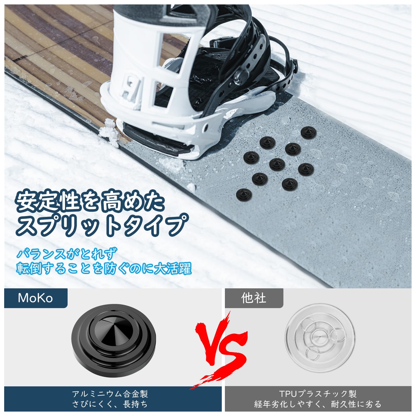 Amazon | スノーボードデッキパッド 【防錆・アルミニウム・】9個