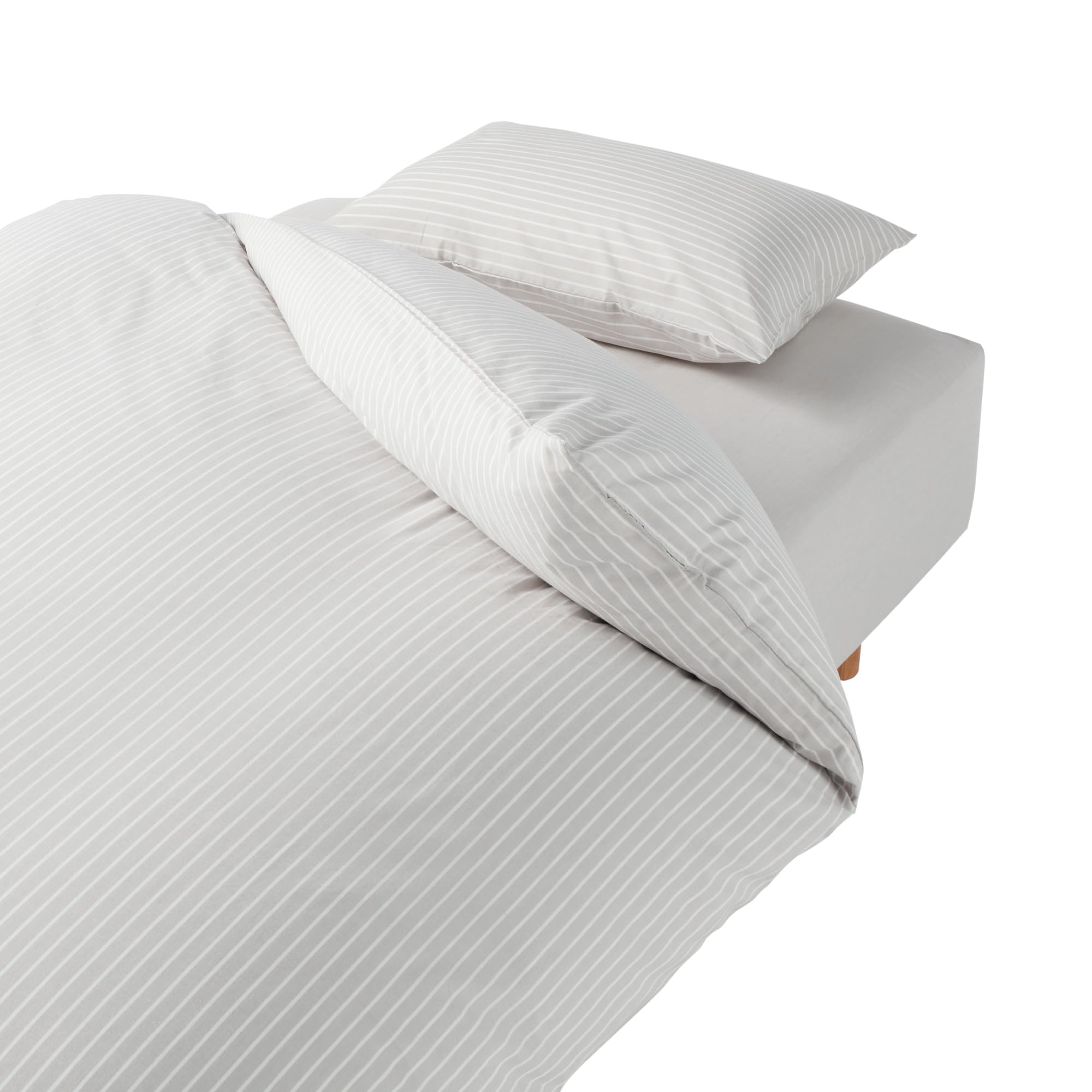 Amazon｜無印良品 乾きやすいベッド用カバー3点セット グレー