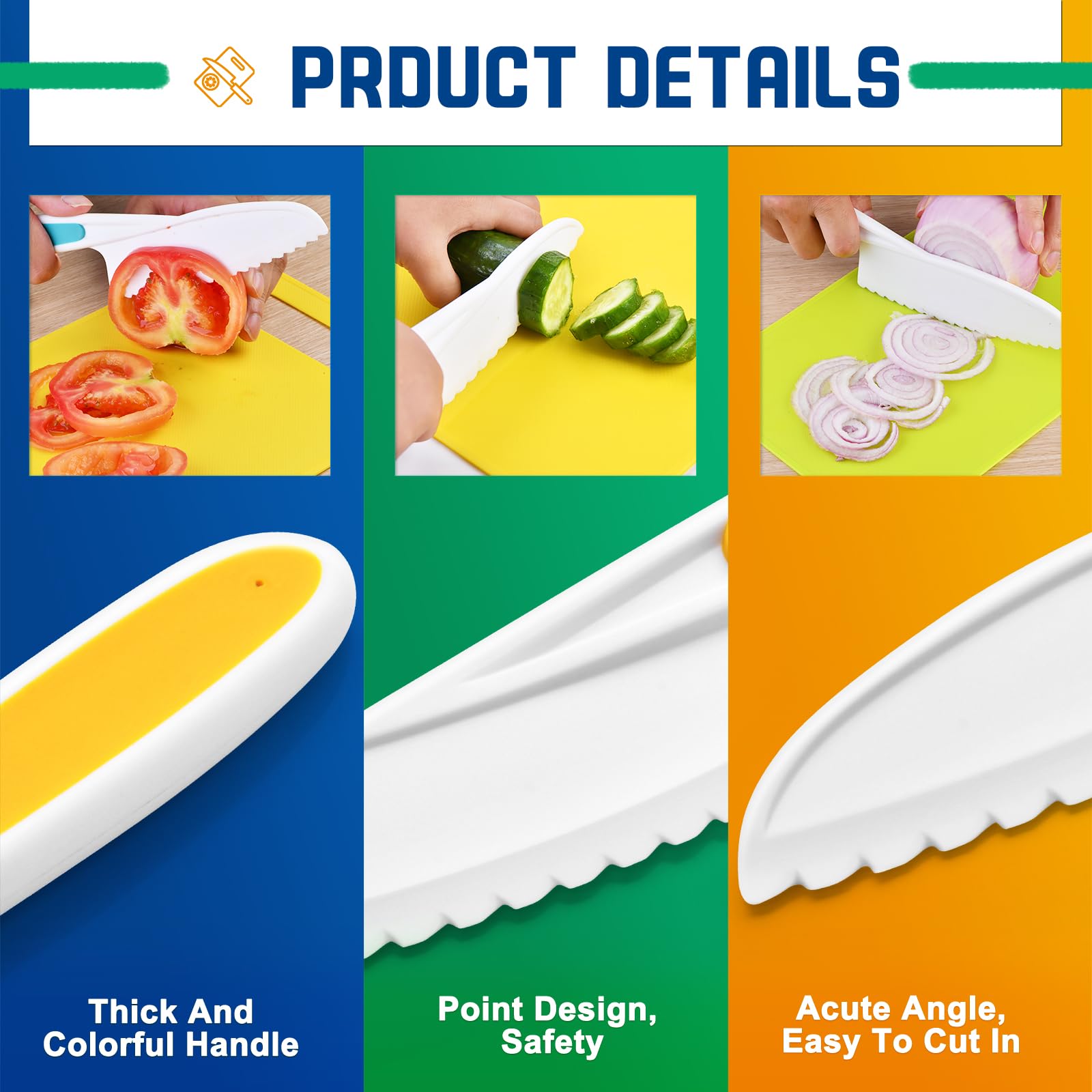 Amazon.com: Yeeammk Montessori Toddler Knife Set-3PCS Kids Safe