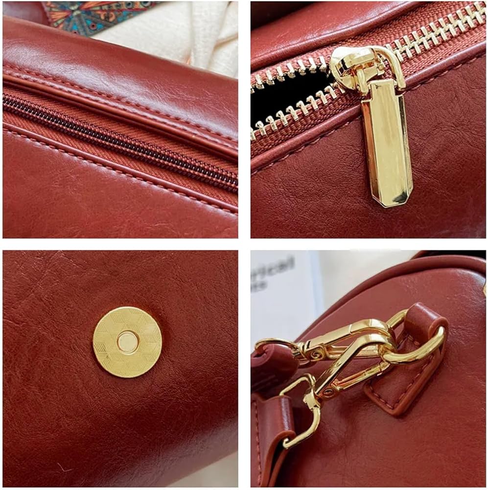 Buy INKMILAN Retro Boston Crossbody Bag Handbags for Women Vegan