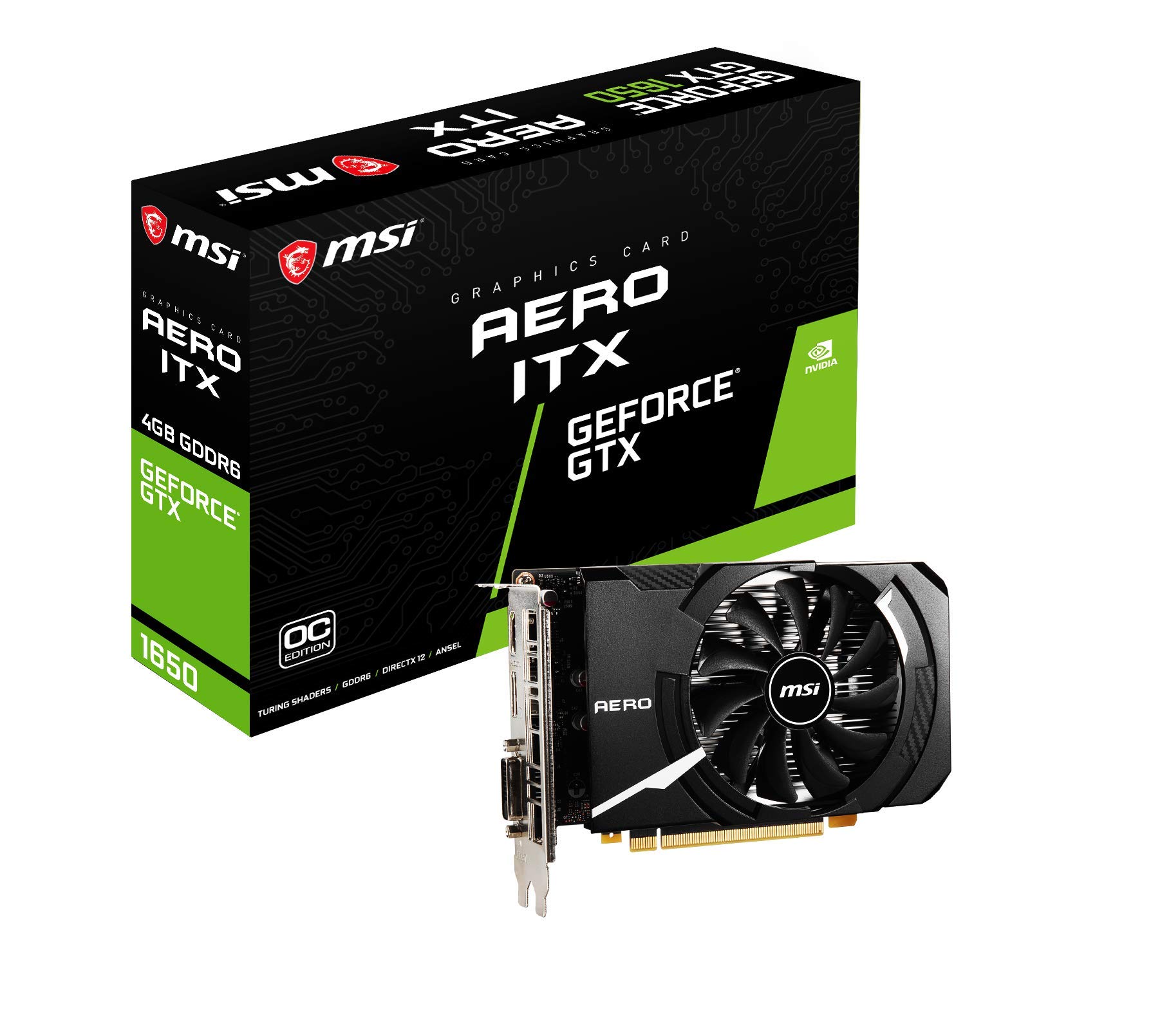 Amazon | MSI GeForce GTX 1650 D6 AERO ITX J OC グラフィックス