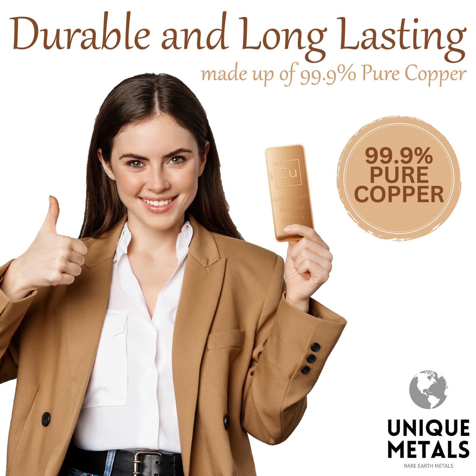 あ*た様 【純度保証】純銅バー 地金 インゴッド Cu 458g 文鎮 1ポンド