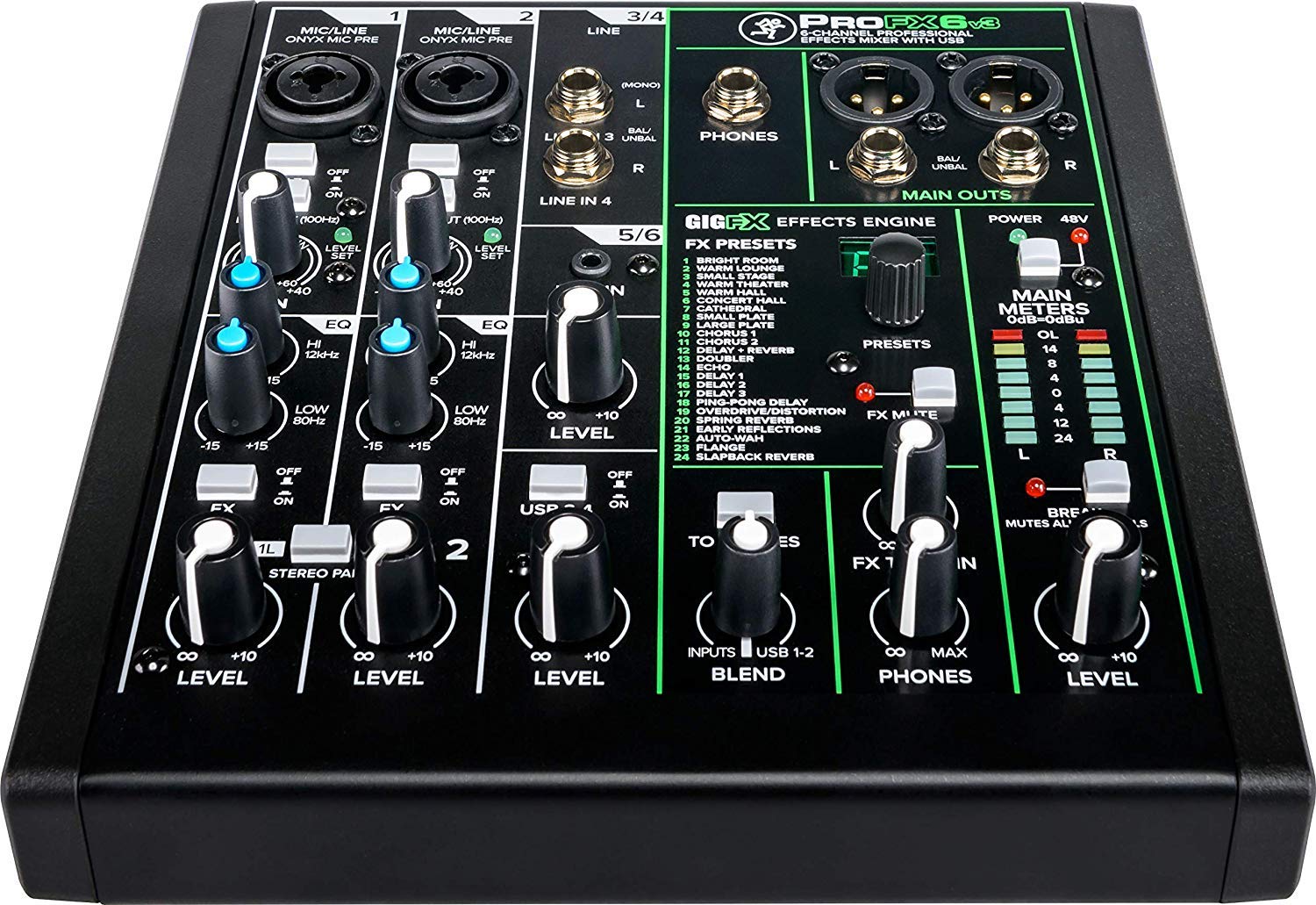 Amazon | Mackie ProFX6v3 6-Channel Mixer with USB and Effects with