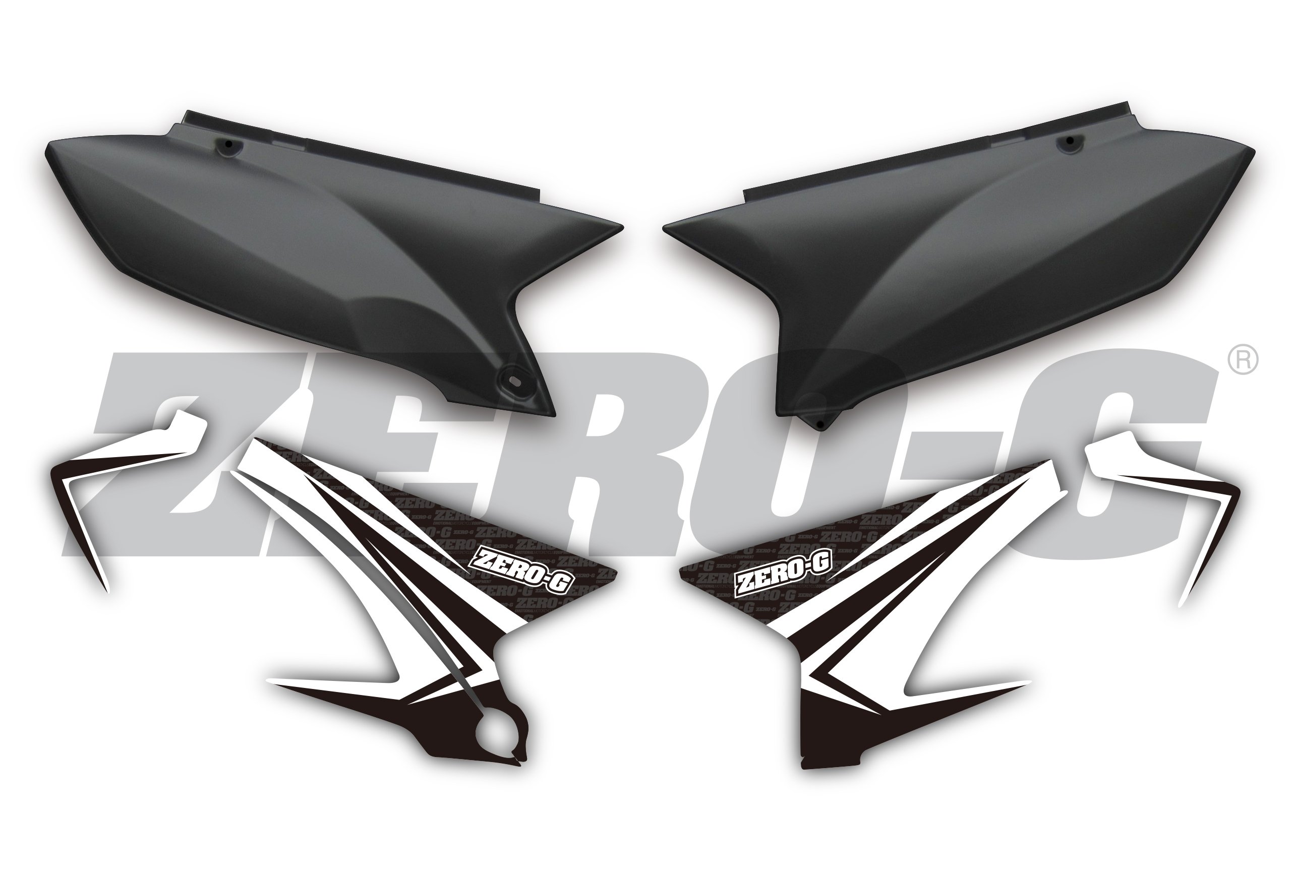 Amazon | ZERO-G WR250R/X用サイドカウル(BLACK)&デカール(WHITE) 同梱