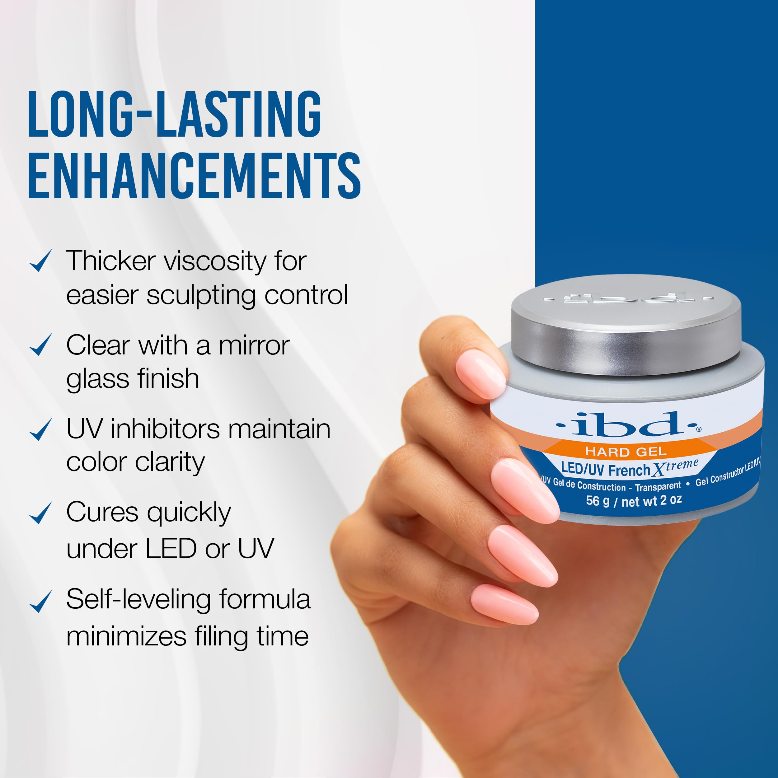 Amazon.com: ibd Hard Gel for Nails – LED/UV French Xtreme Clear