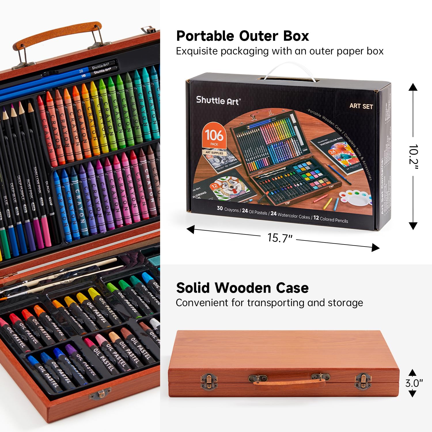 Amazon.co.jp: Shuttle Art お絵かきセット アートセット 画材セット