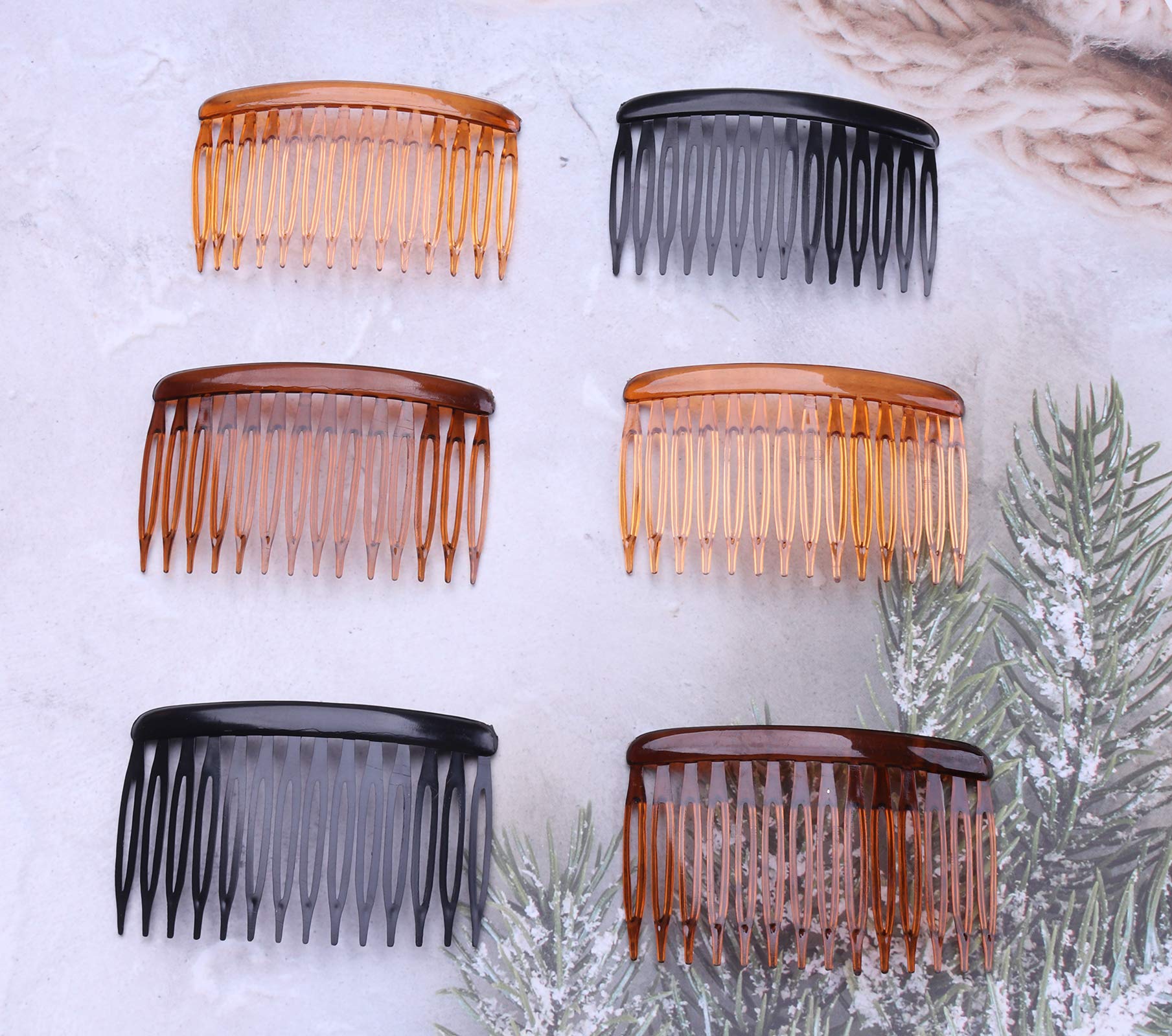 Amazon.com : Ruwado 6 Pcs 14 Teeth Hair Side Comb Transparent