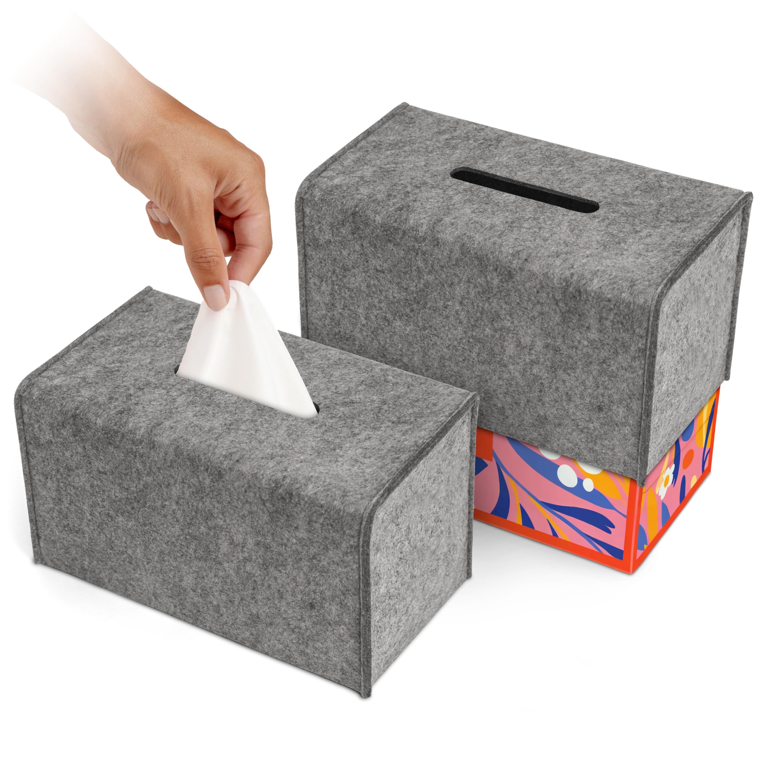 Amazon.com: 2 Pack Tissue Box Cover - Decorative Tissue Box Holder