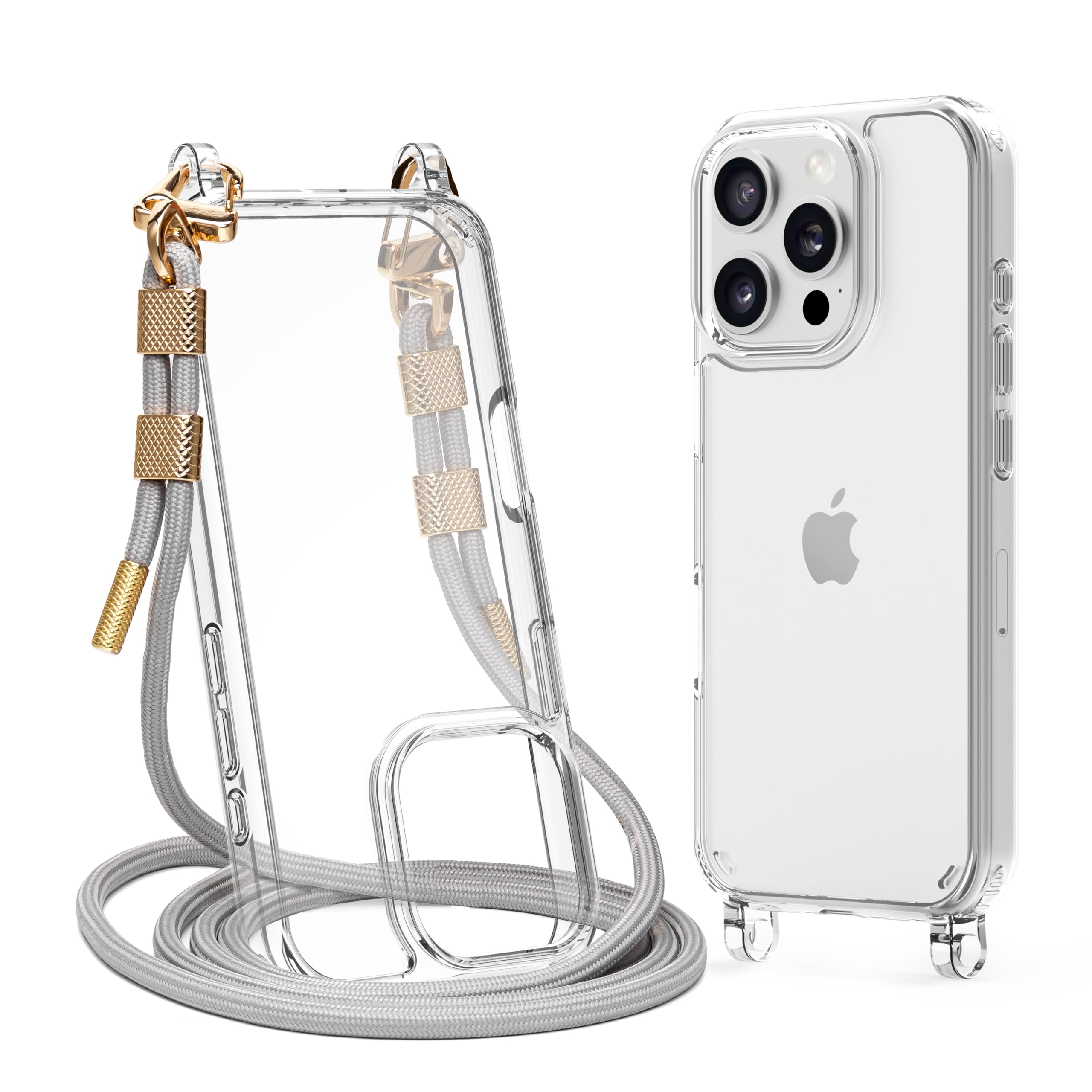 Amazon.com: Lawonda for iPhone 16 Pro Case with Strap, Clear