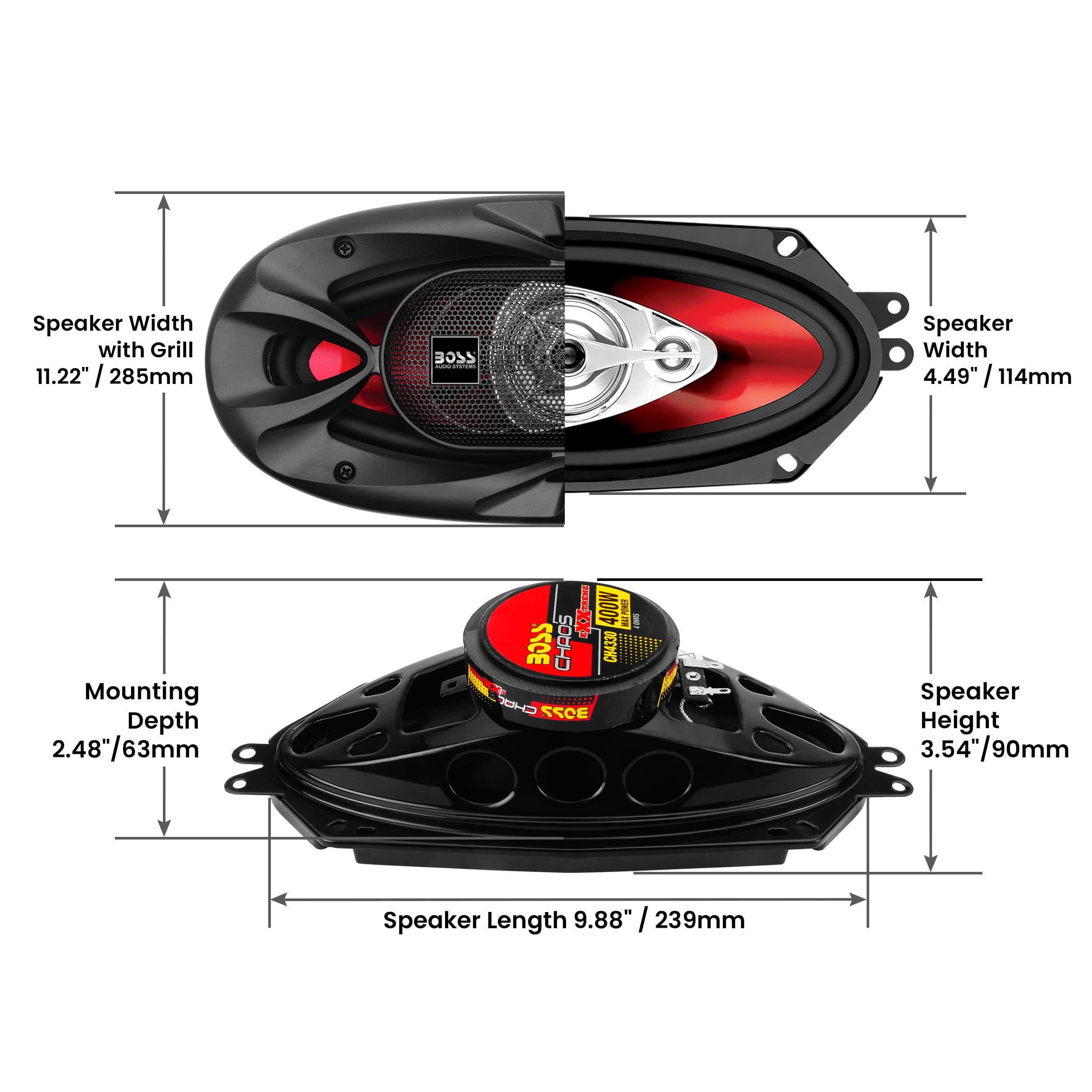 Amazon.com: BOSS Audio Systems CH4330 Chaos Exxtreme Series 4 x 10