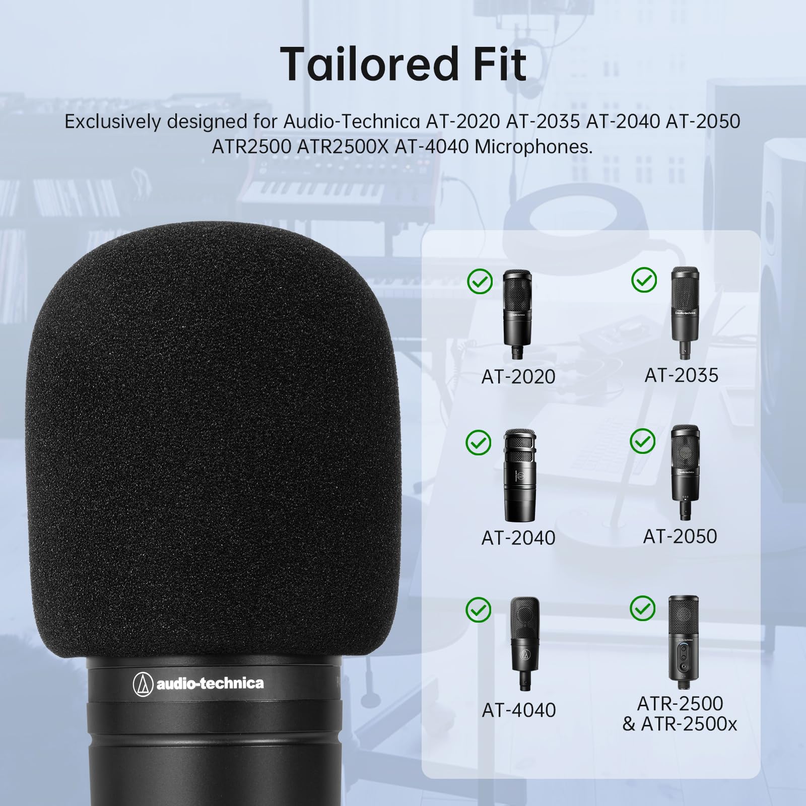 Amazon | PhantAccy ポップフィルター/ウィンドスクリーン オーディオ