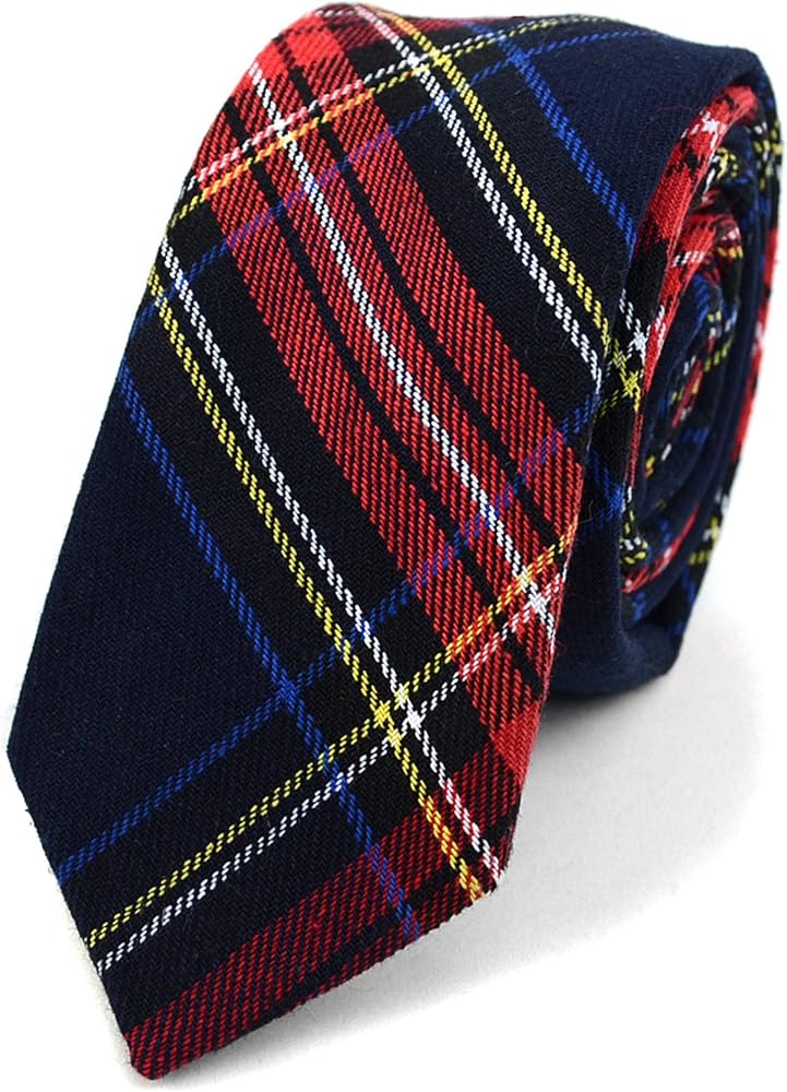 Slim Plaid Flannel Tie at Amazon Men's Clothing store
