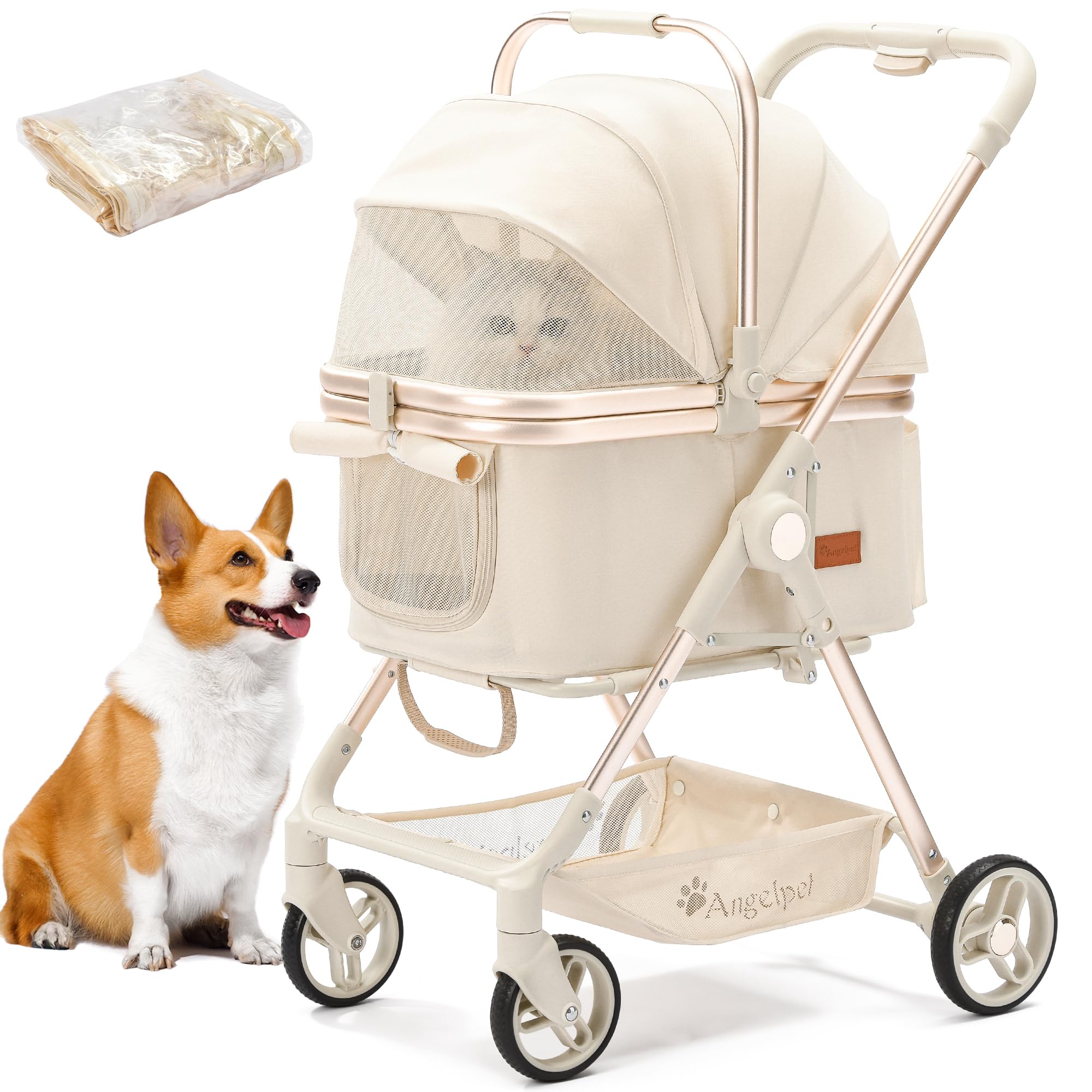 Amazon.co.jp: Angelpet ペットカート 4輪 分離型 3WAY【特許登録済み