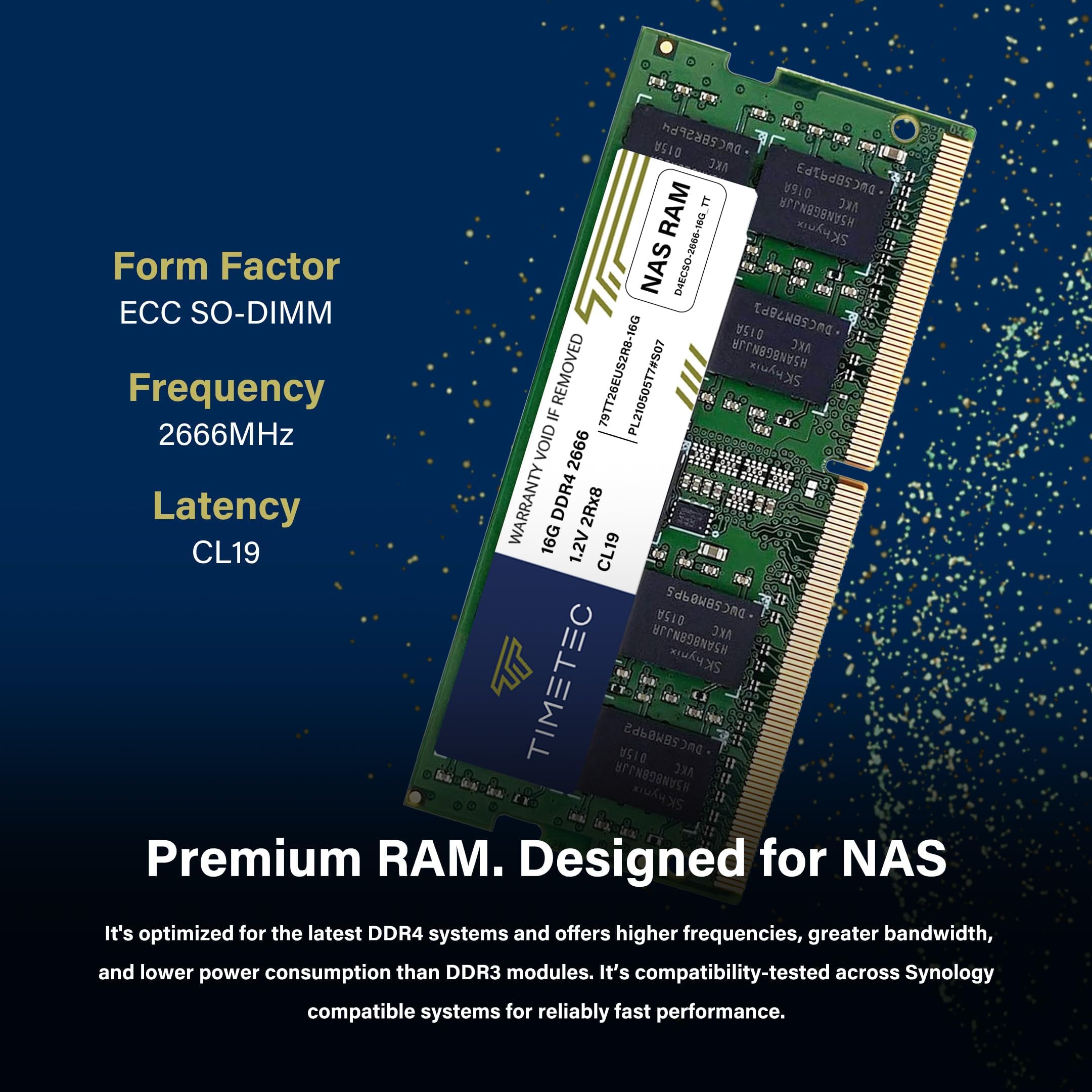 Amazon.co.jp: Timetec 16GB DDR4 2666MHz PC4-21300 バッファなし ECC