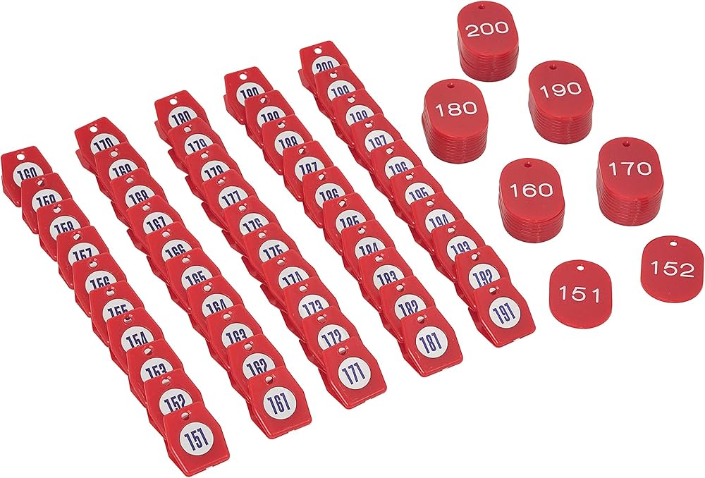 Amazon | スチロールクロークチケット A型 151-200番セット レッド