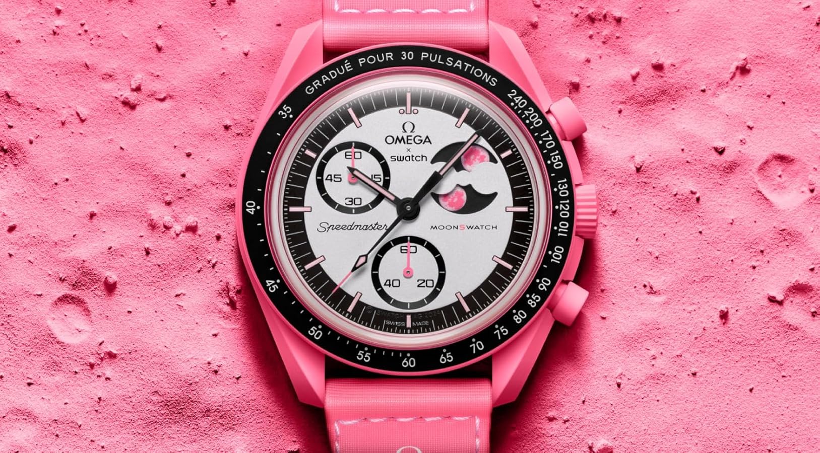 Swatch Orologio da Polso Moonswatch Omega x Mission to the Pink