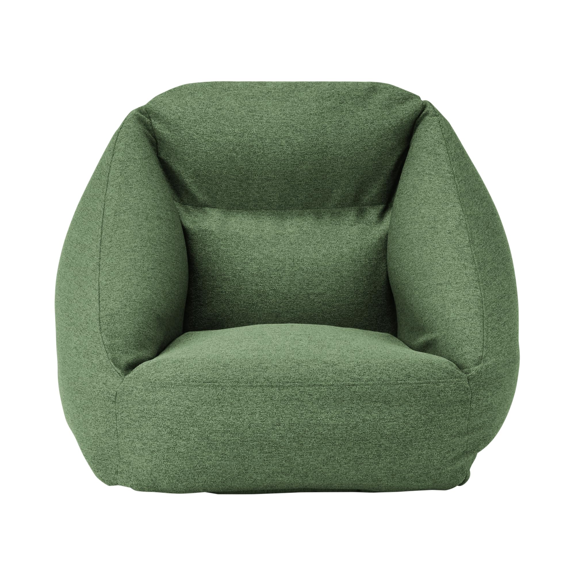 Amazon｜無印良品 空気でできたソファ グリーン 幅95×奥行95×高さ72.5