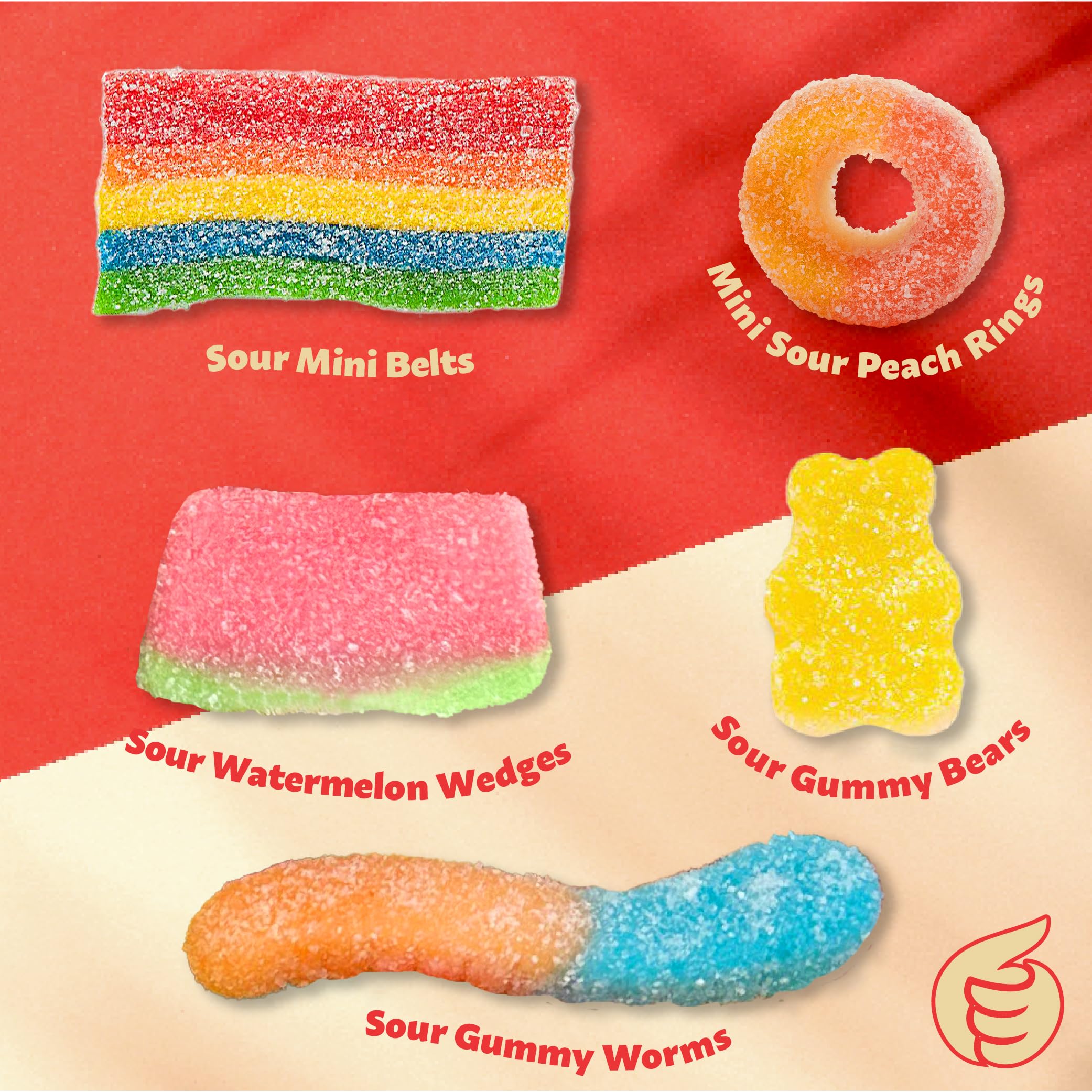 Amazon.com : Sour Gummy Candy Mix | 2-Pound Pack | Chewy Gummies