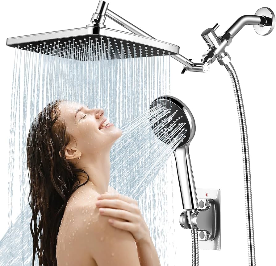 RNDIOZD Shower Head with Handheld Combo,11.8 Inch Large