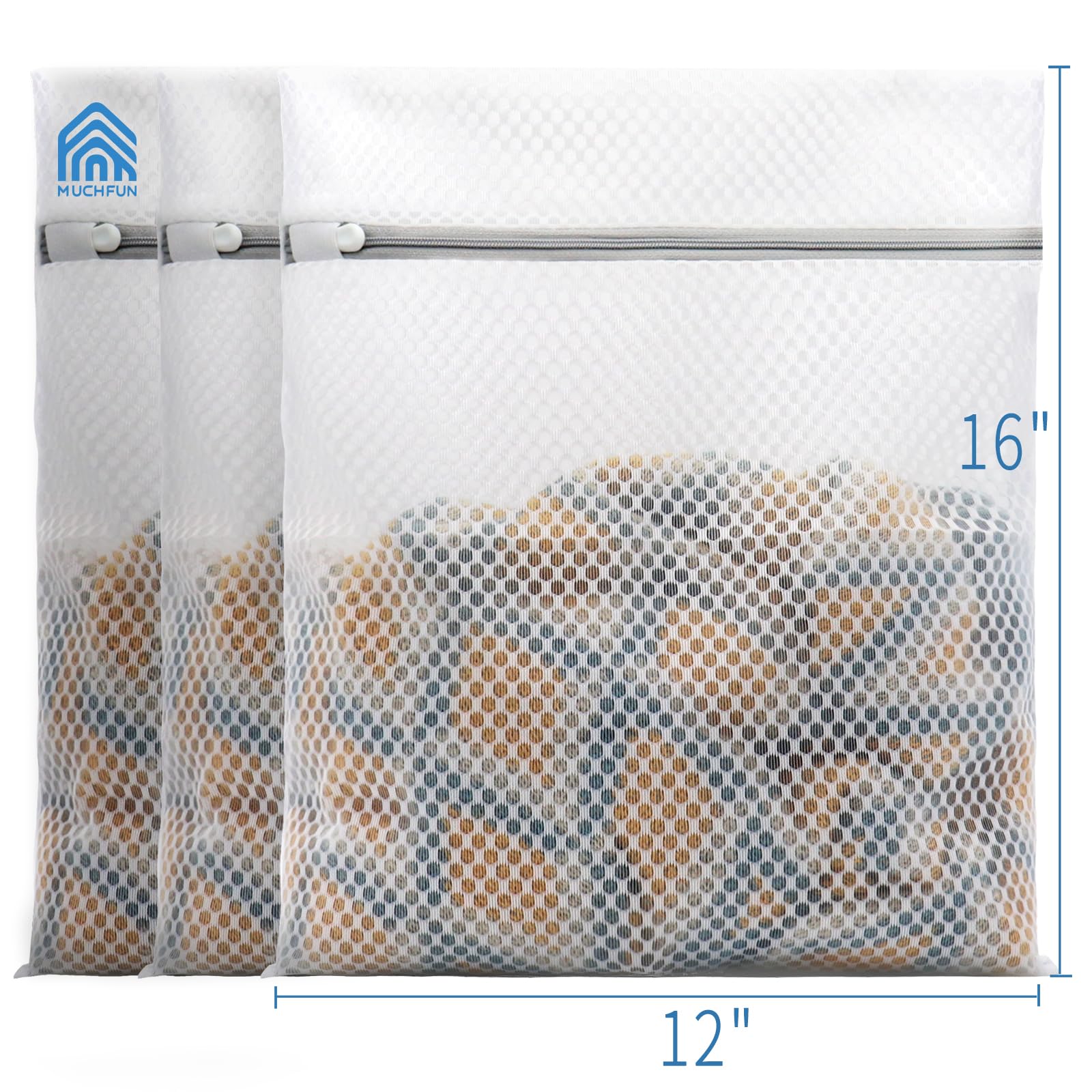 Amazon.com: Muchfun 3Pcs Durable Honeycomb Mesh Laundry Bags for