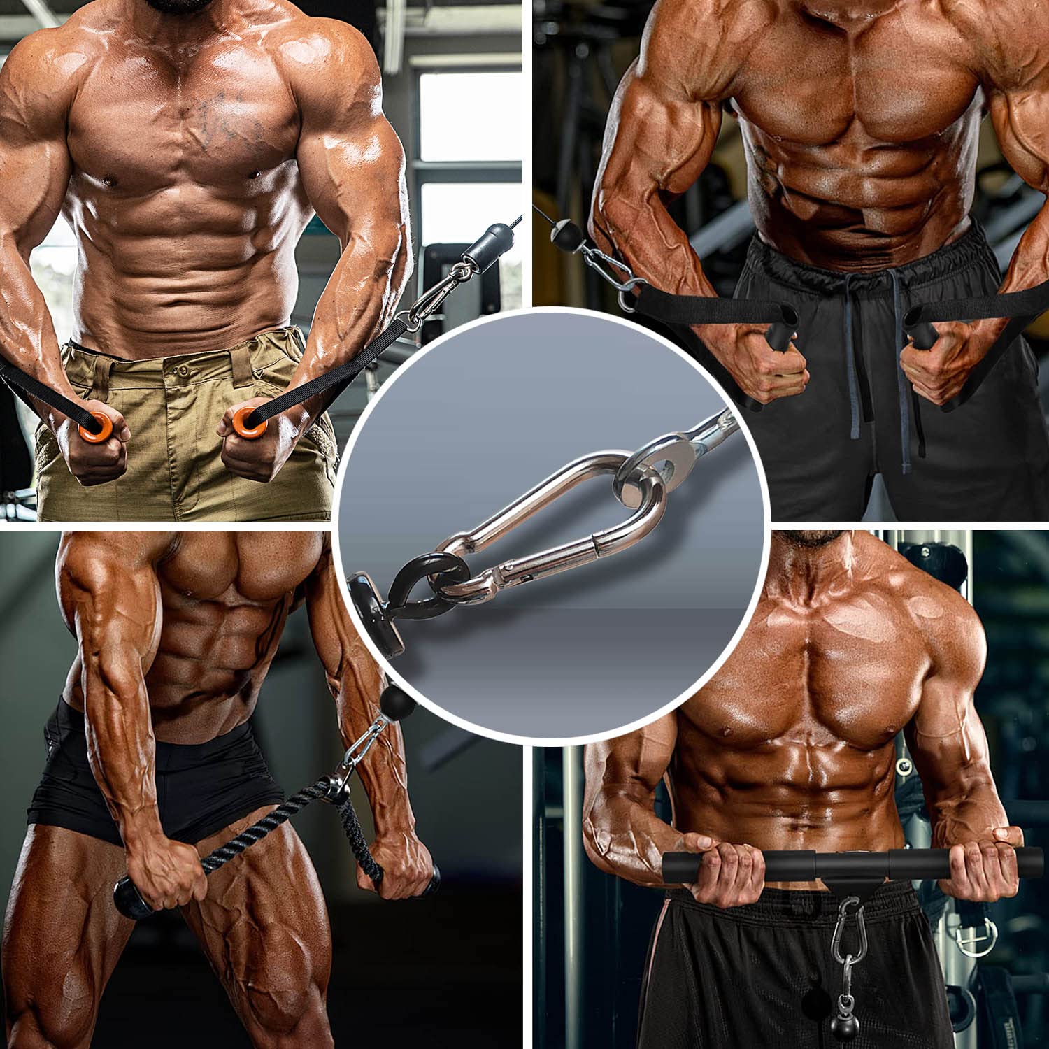 Amazon.co.jp: ラットプルダウンアタッチメント ケーブルマシン用 幅29