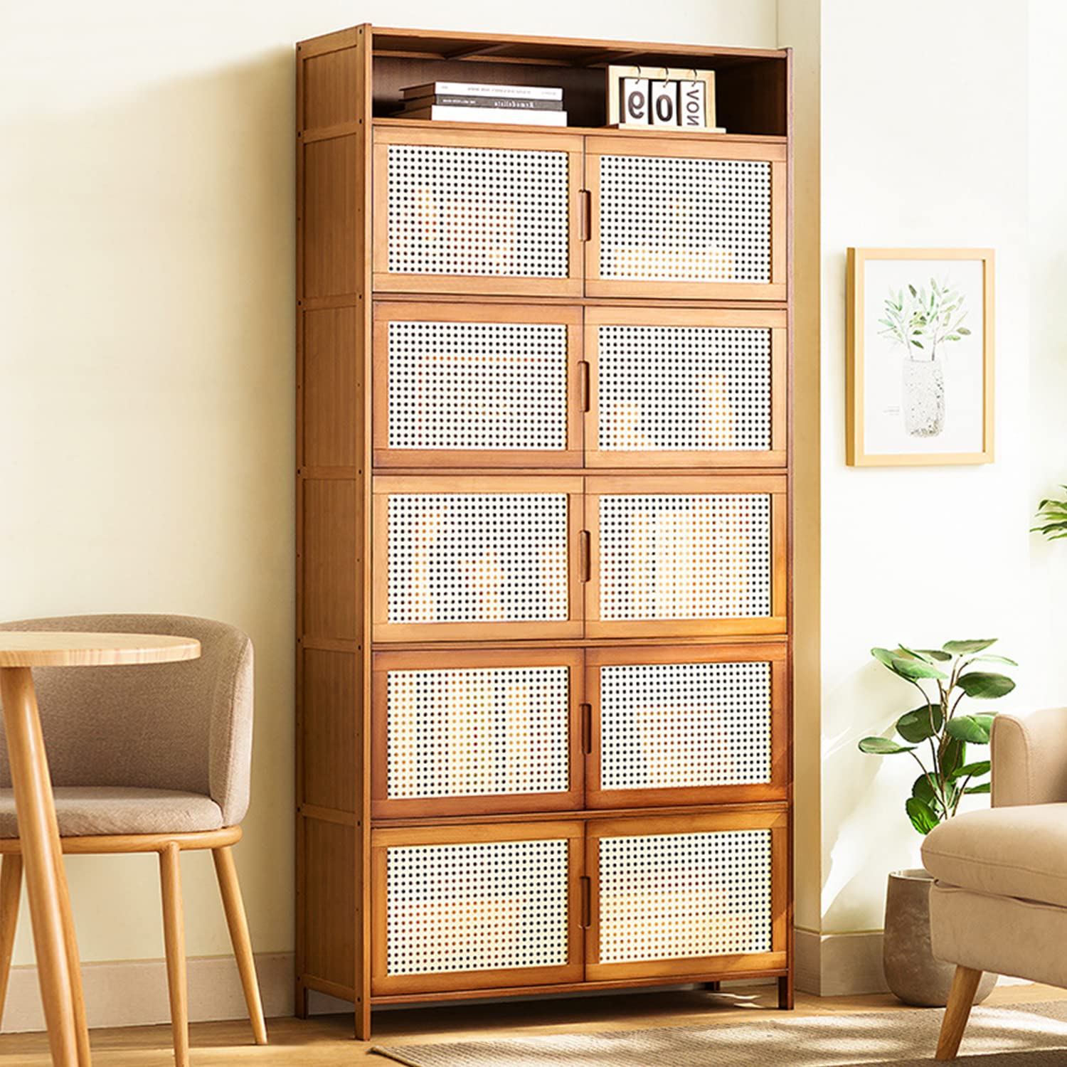 Amazon｜YangAera ロッカー 収納ボックス グリッド 食器棚 収納棚