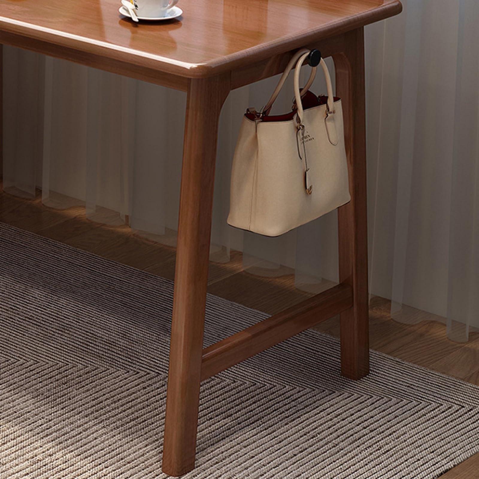 Amazon | 本棚とガラス扉付きコンピューターデスク、オープン棚付き