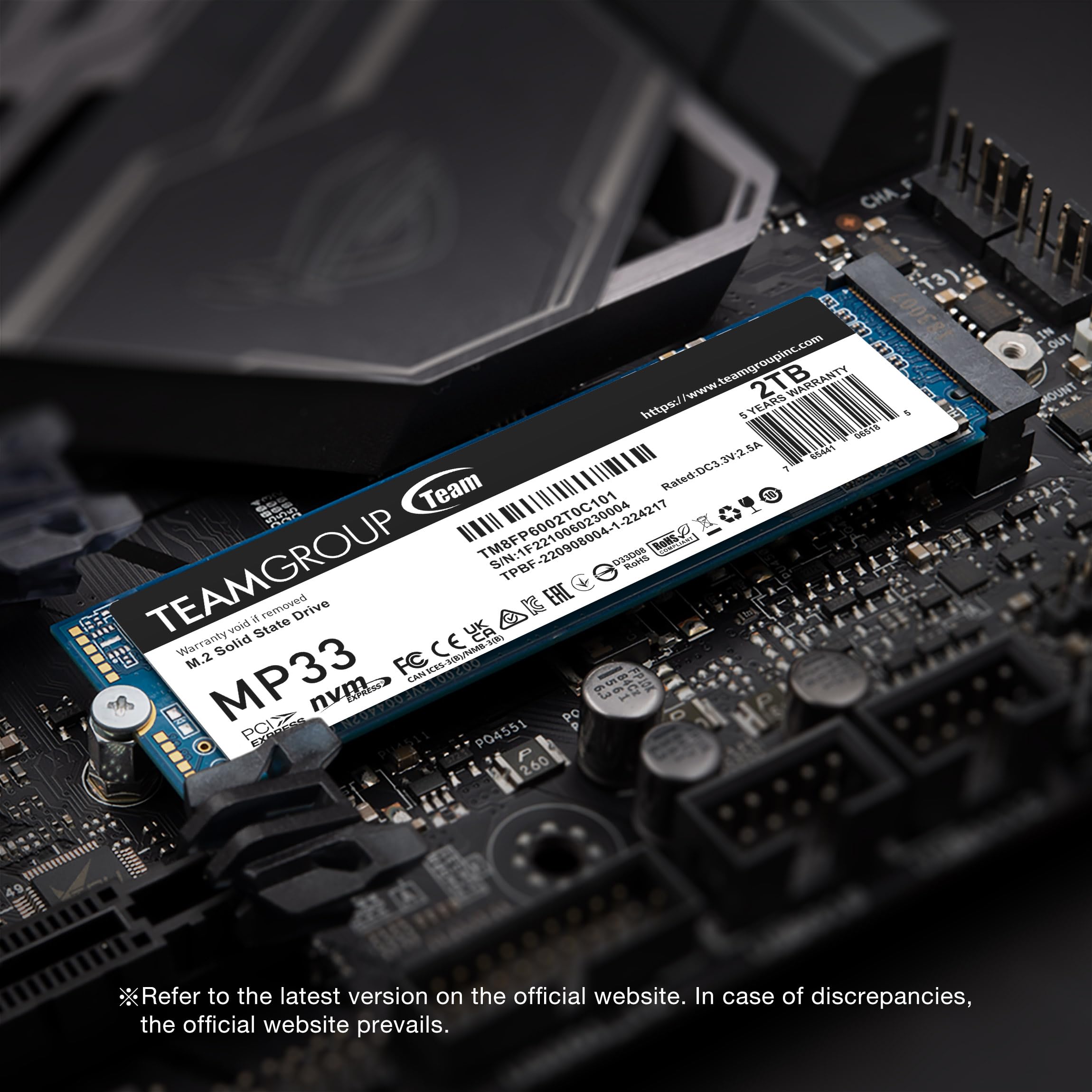 Amazon.com: TEAMGROUP MP33 2TB SLC Cache 3D NAND TLC NVMe 1.3 PCIe