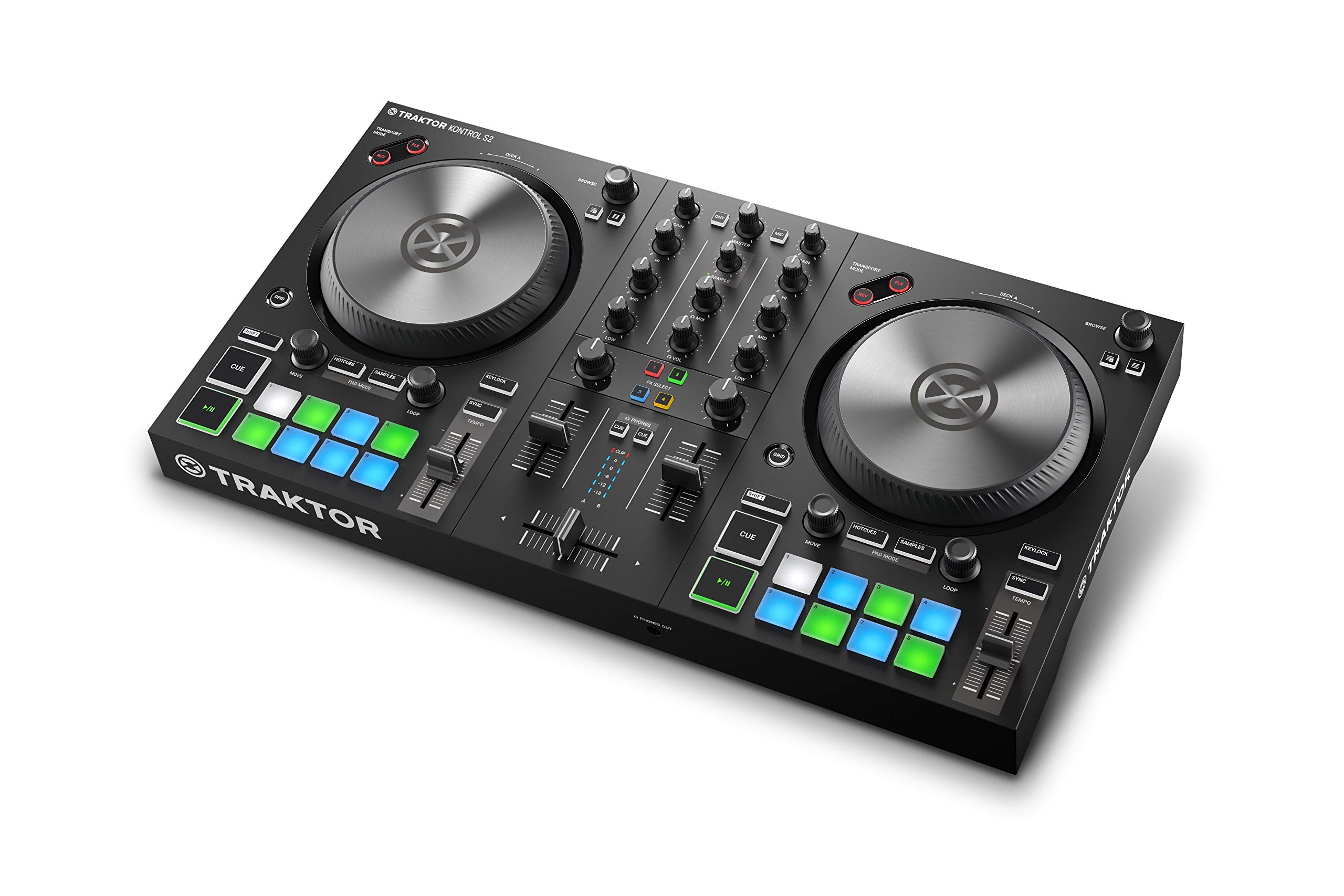 Native Instruments 25421 Traktor Kontrol S2 Mk3 DJ Mixer, USB