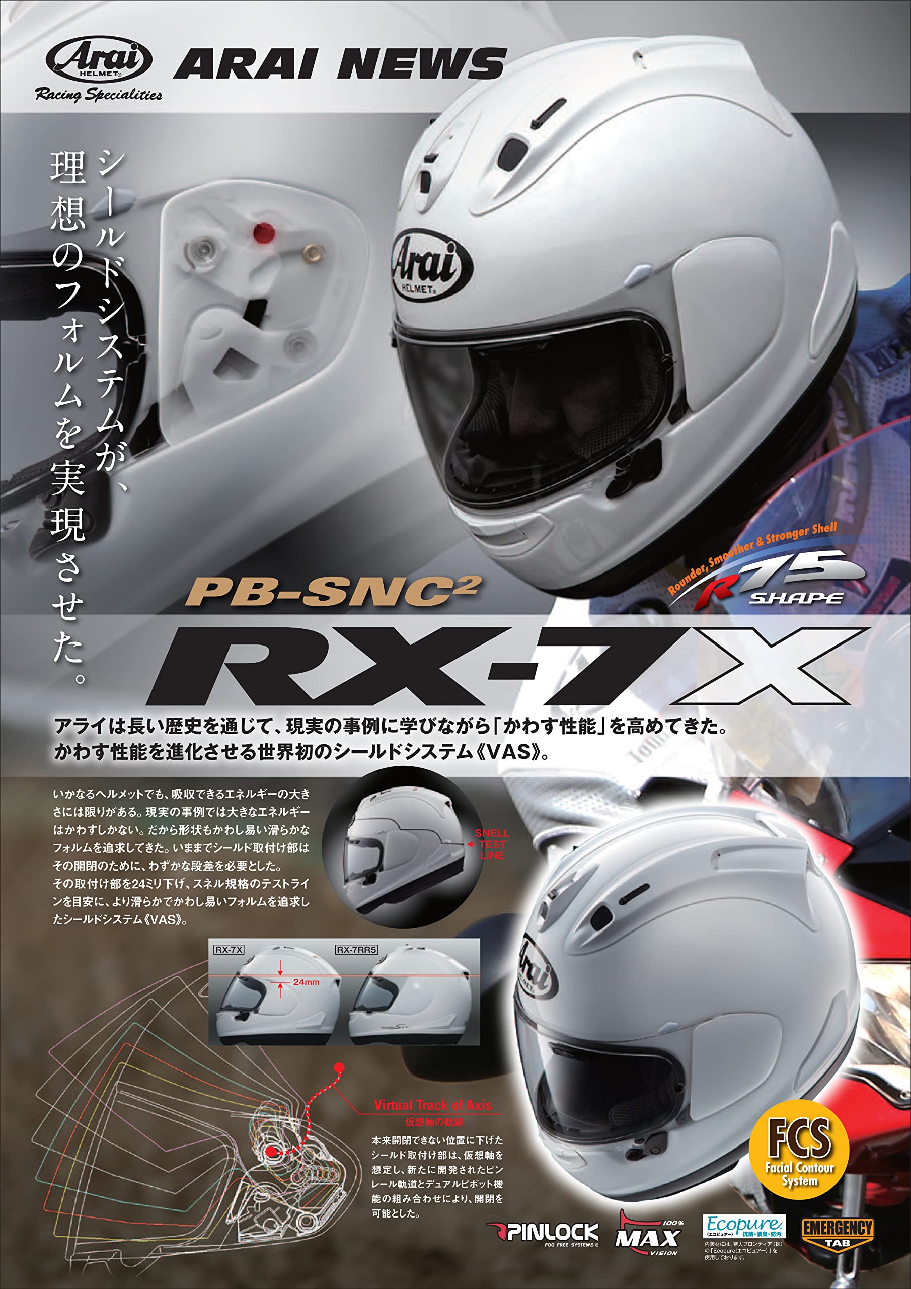 Amazon.co.jp: Arai RX-7X Full Face Motorcycle Helmet, Glass White