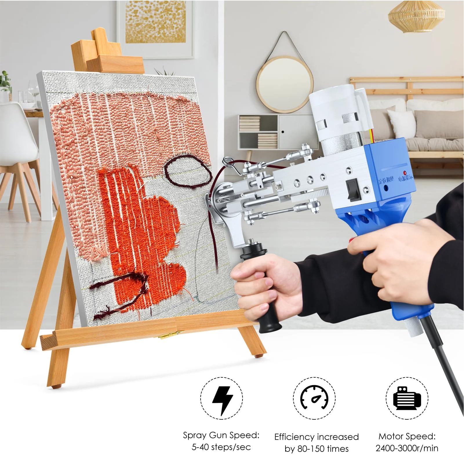 Amazon｜タフティングガン スターターキット、2 in 1 カットアンド